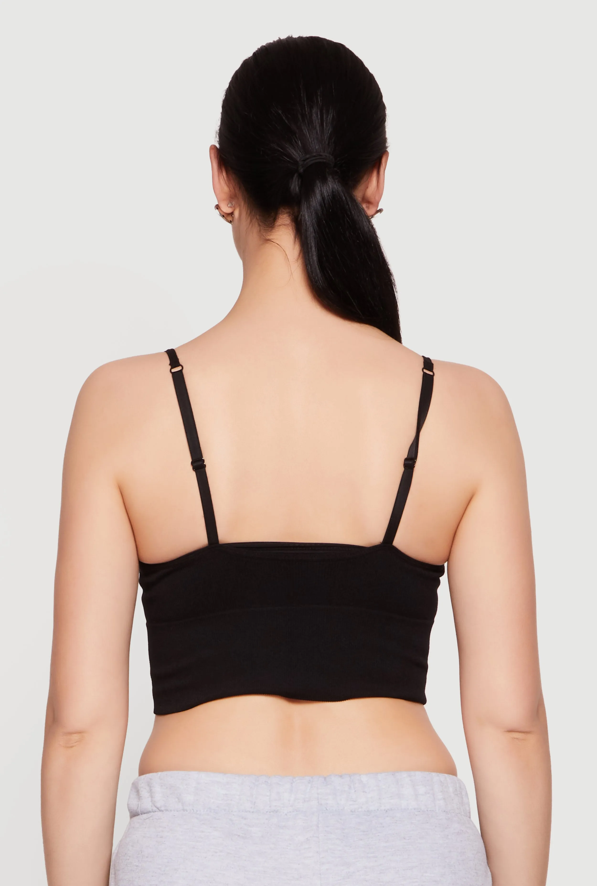 Mesh Shelf Bra Detail Cropped Cami sold by Rainbow product image thumbnail 5