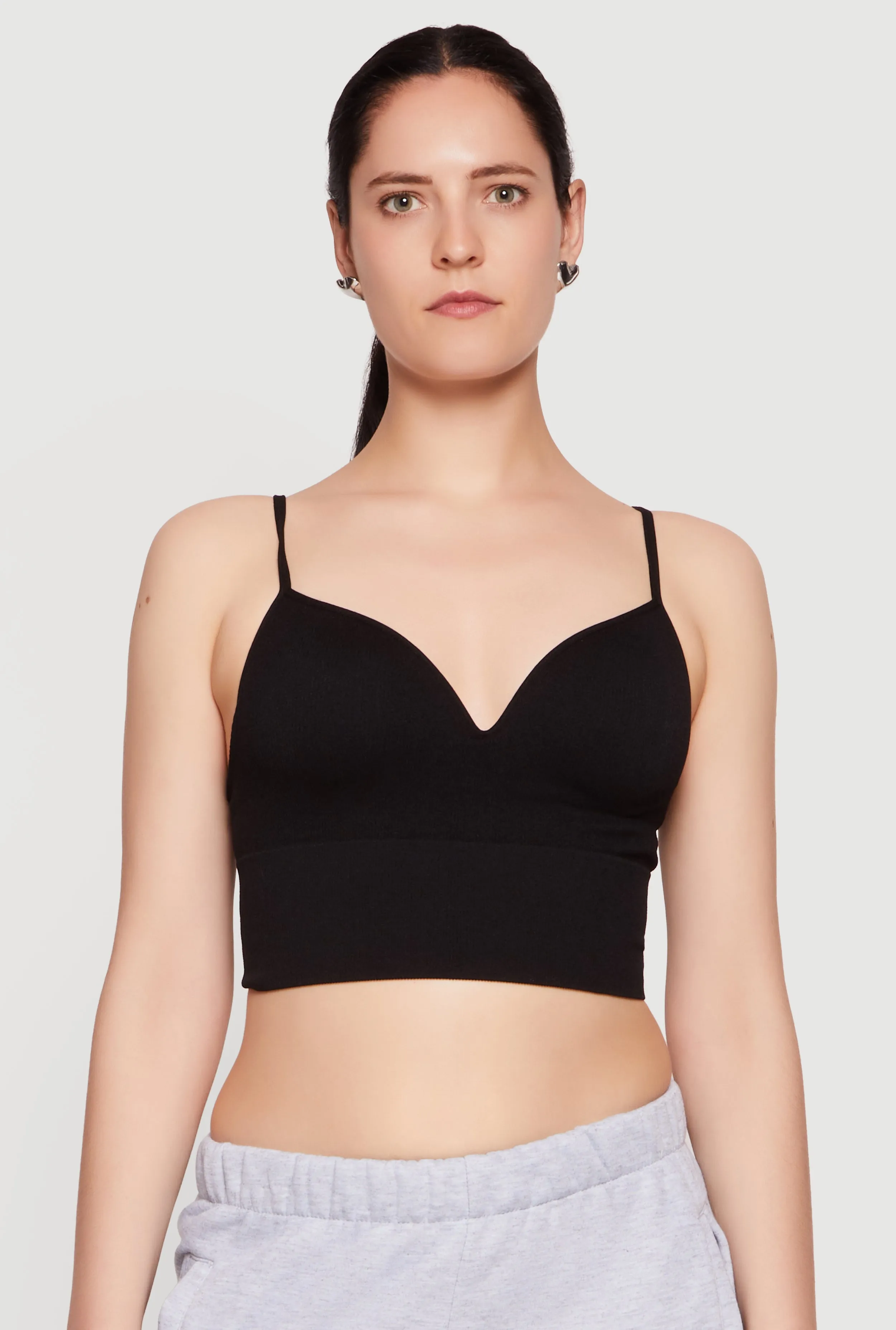 Mesh Shelf Bra Detail Cropped Cami sold by Rainbow product image thumbnail 2