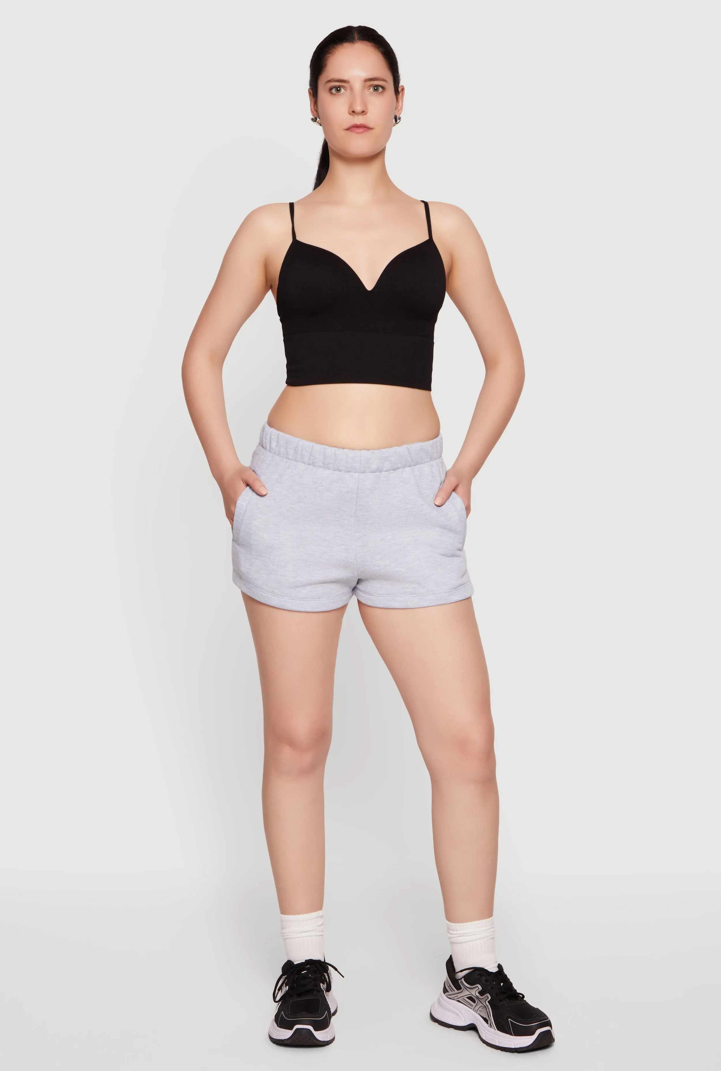 Mesh Shelf Bra Detail Cropped Cami sold by Rainbow