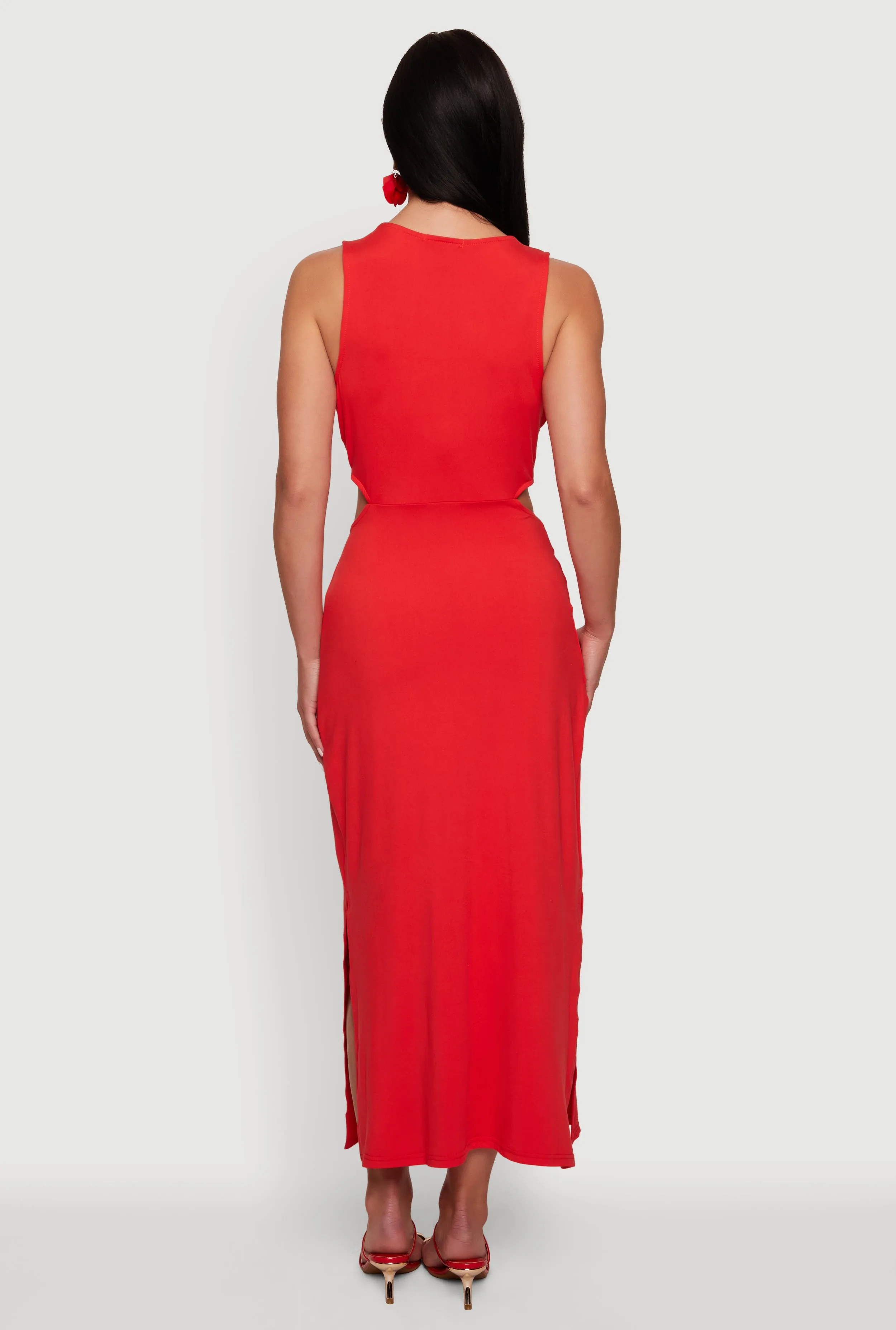 Sleeveless Side Cutout Midi Dress sold by Rainbow product image thumbnail 3
