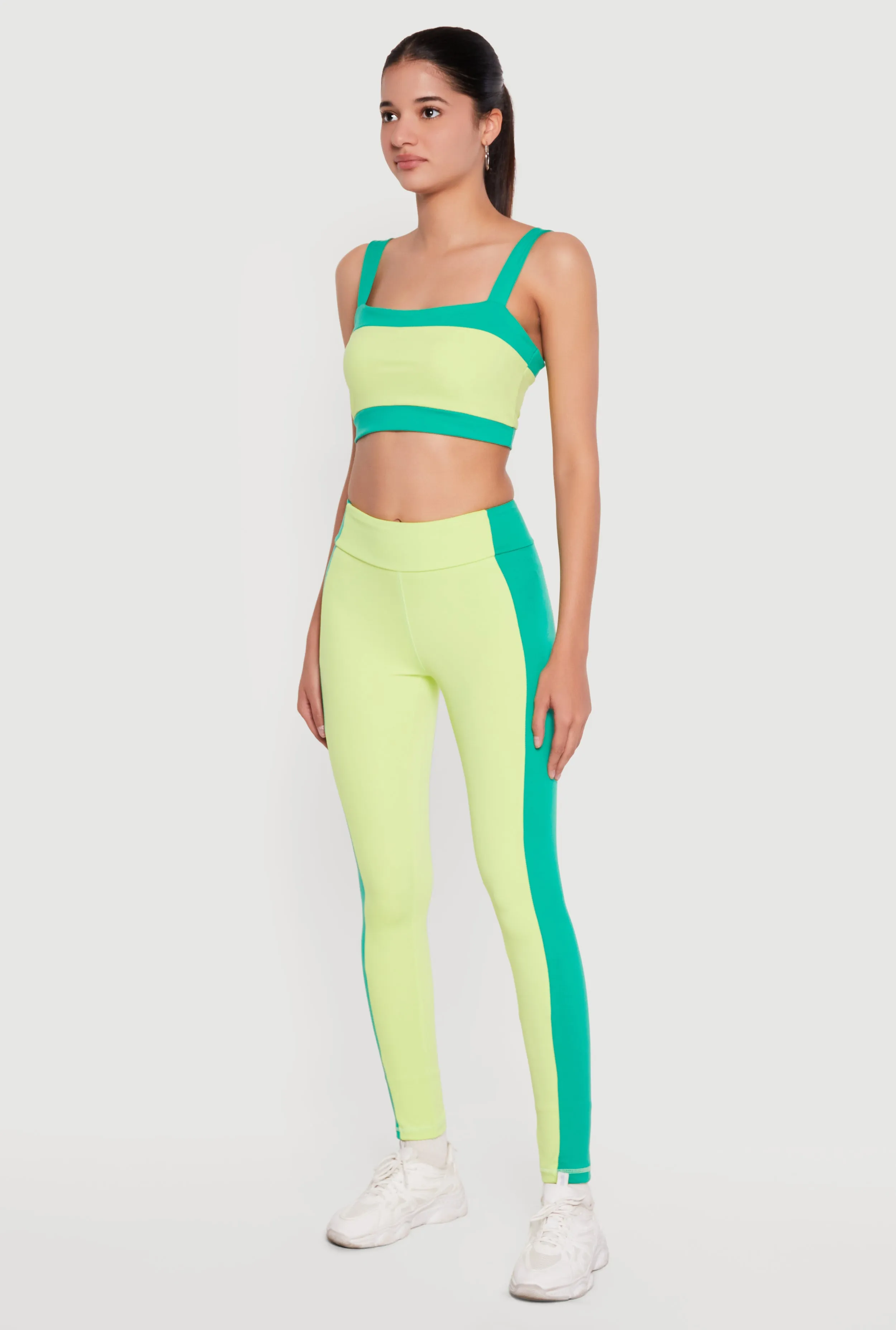 High Waisted Contrast Trim Leggings sold by Rainbow product image thumbnail 2