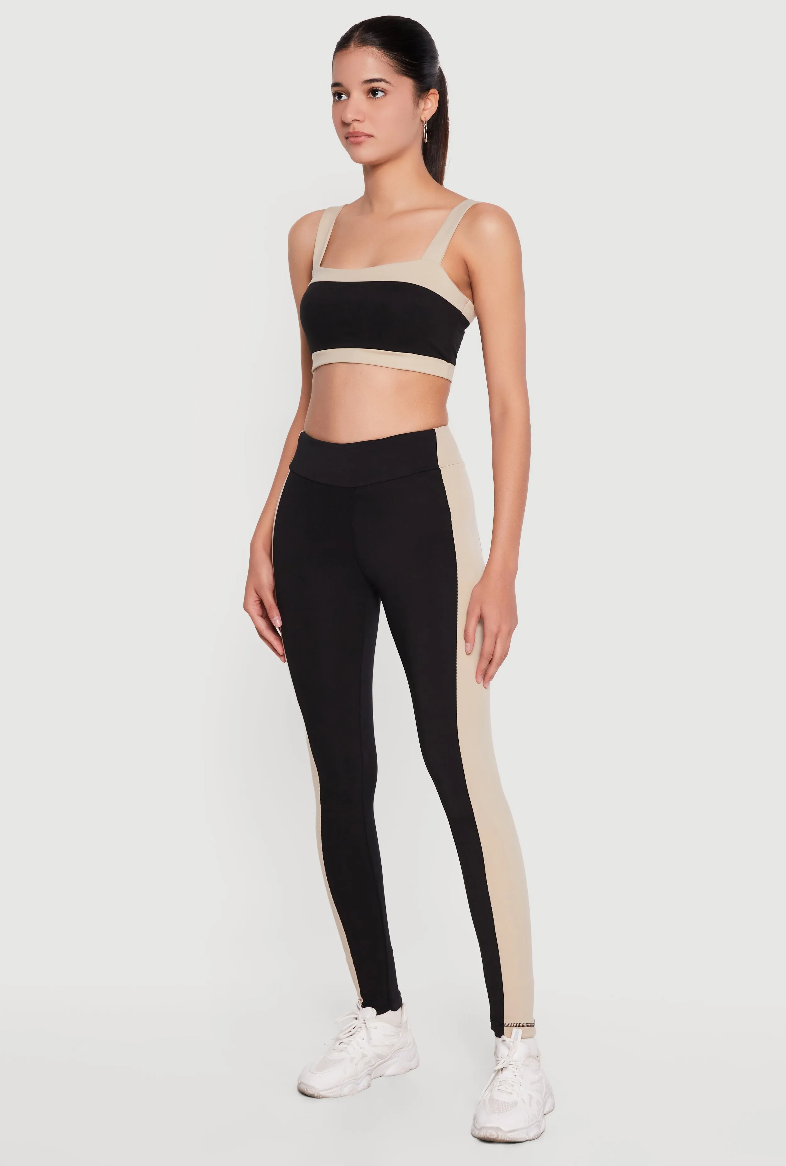 High Waisted Contrast Trim Leggings sold by Rainbow product image thumbnail 2