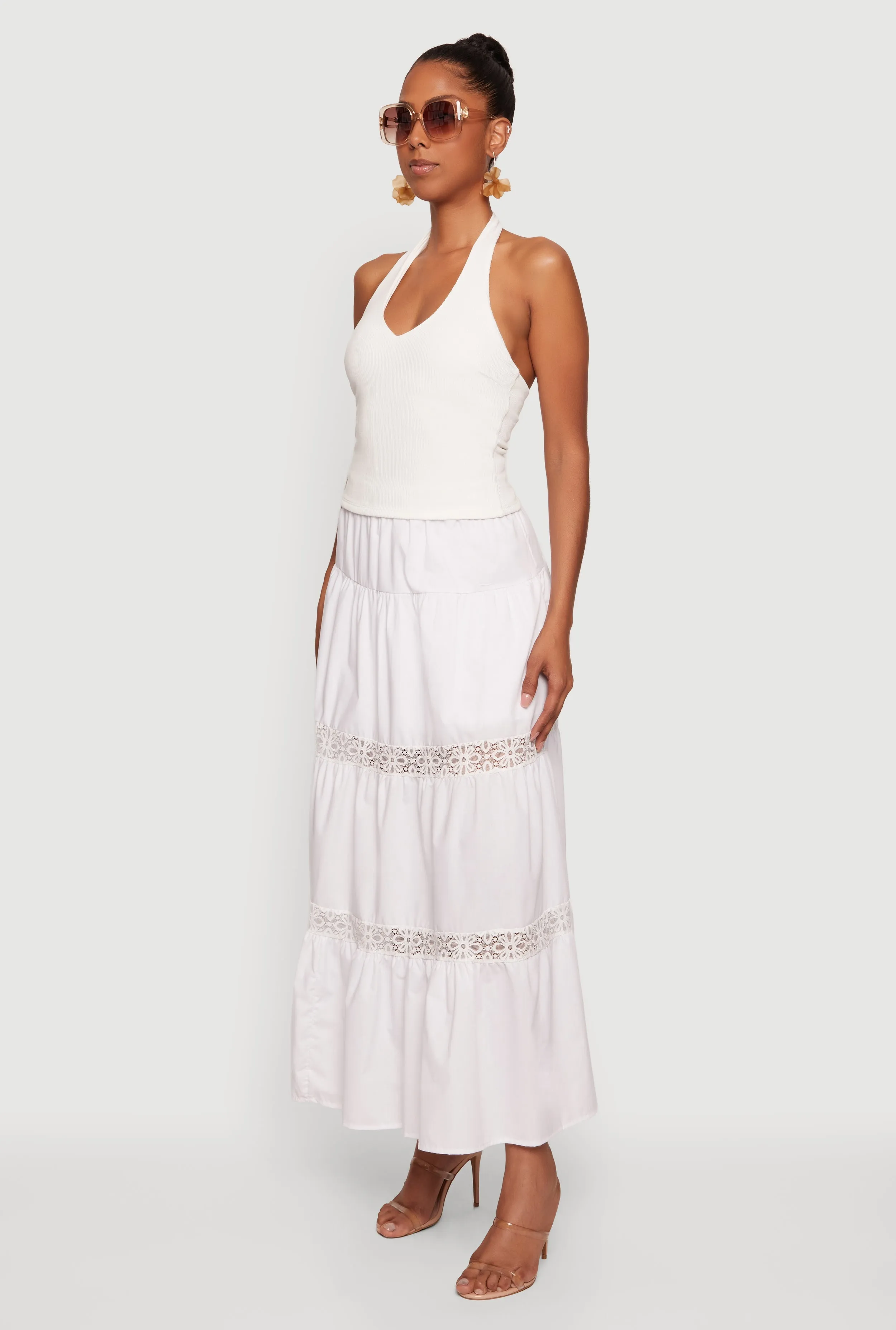 Ribbed Knit Open Back Halter Top sold by Rainbow product image thumbnail 3