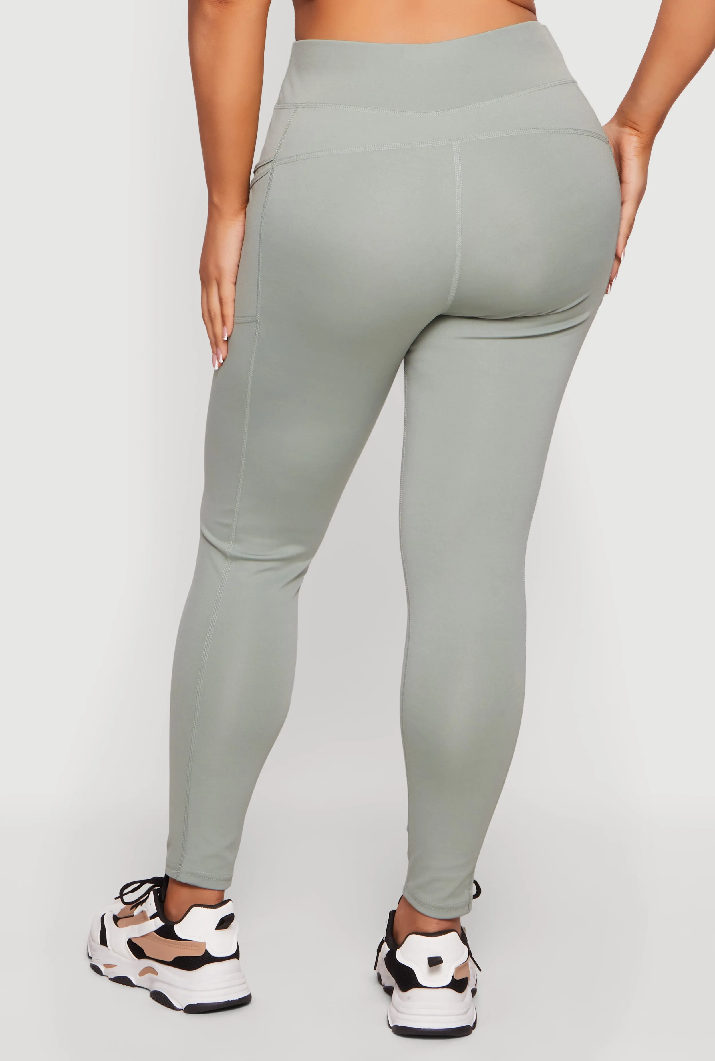 Plus Size High Waist Leggings with Cell Phone Pockets sold by Rainbow product image thumbnail 5