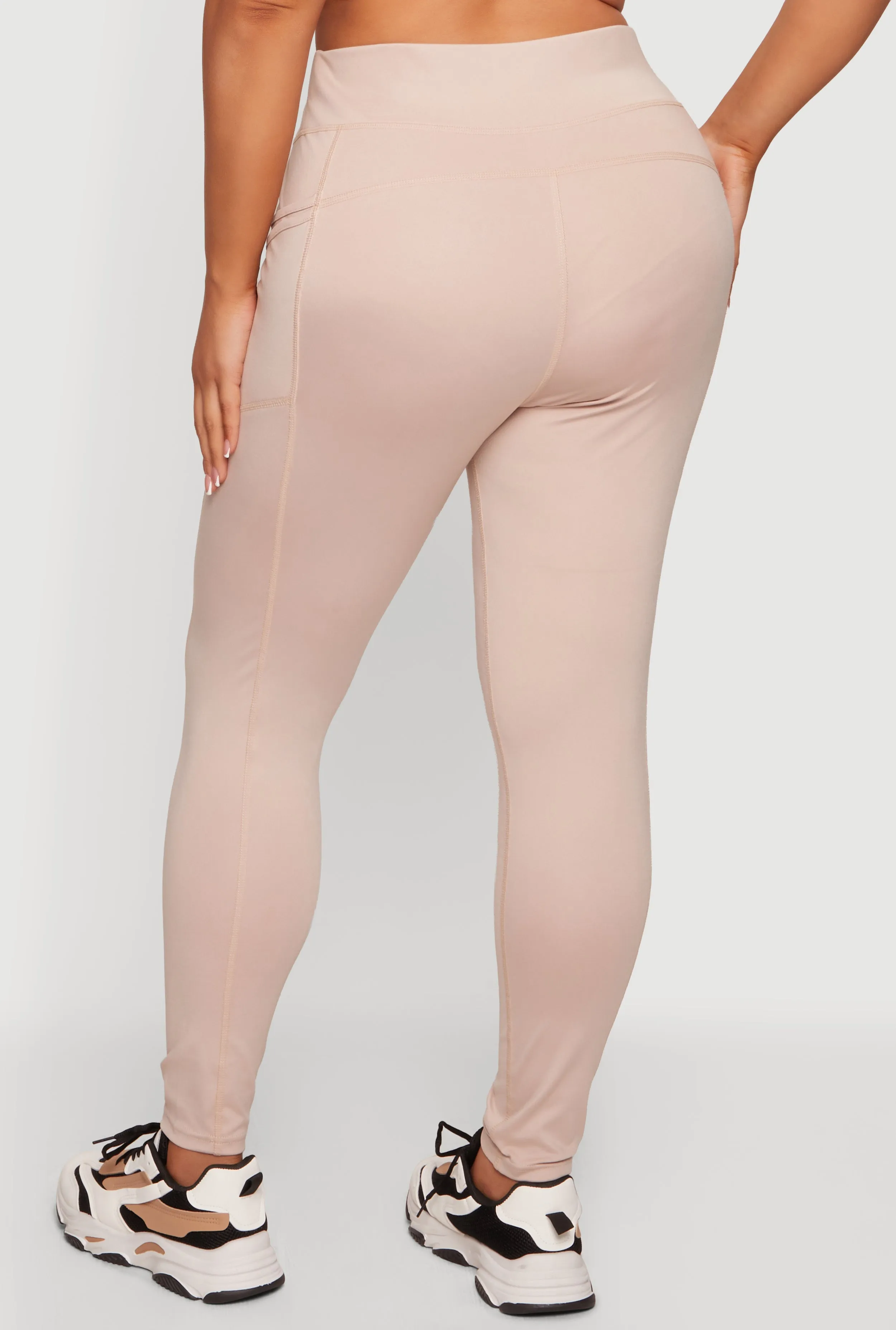 Plus Size High Waist Leggings with Cell Phone Pockets sold by Rainbow product image thumbnail 5