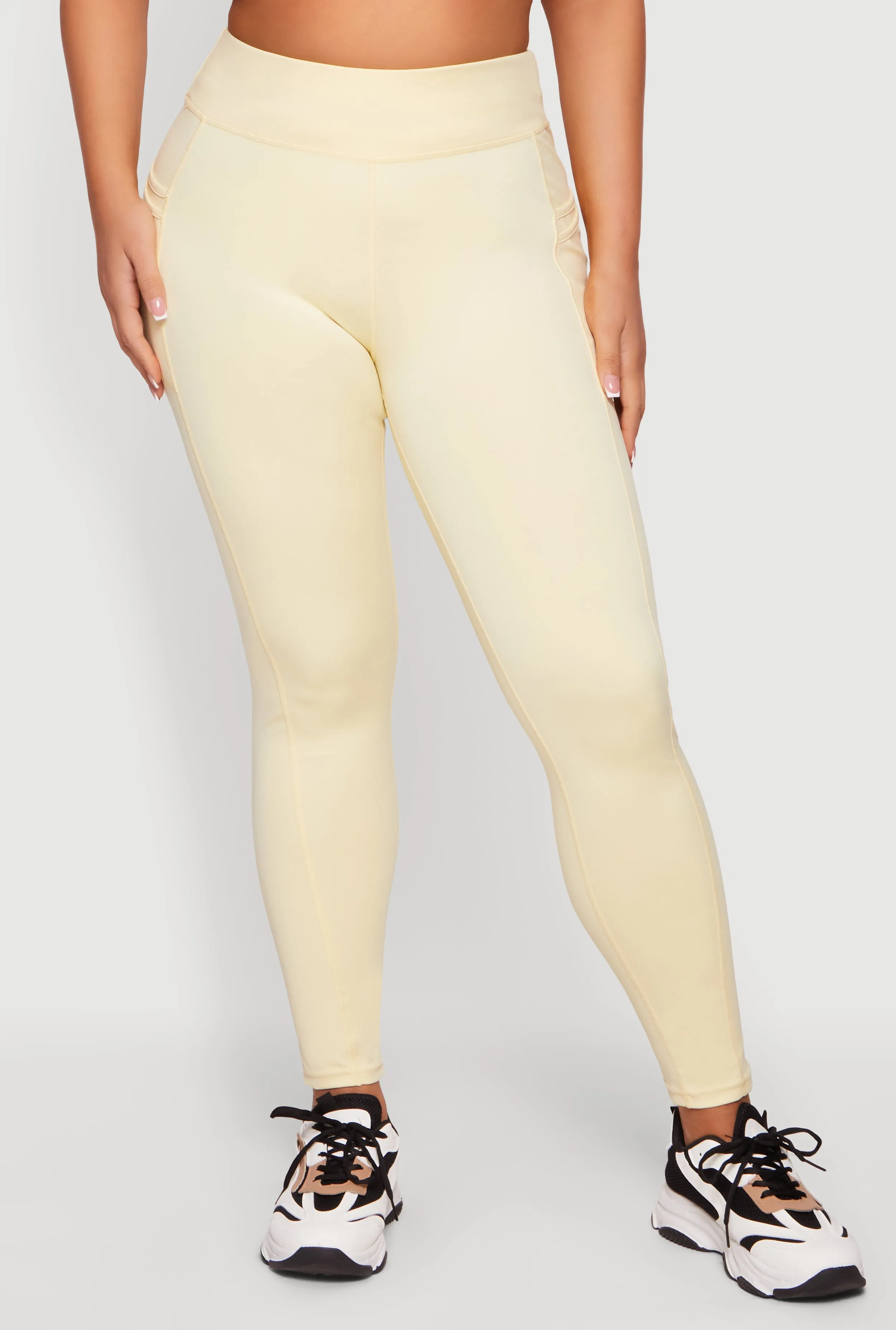 Plus Size High Waist Leggings with Cell Phone Pockets sold by Rainbow product image thumbnail 3