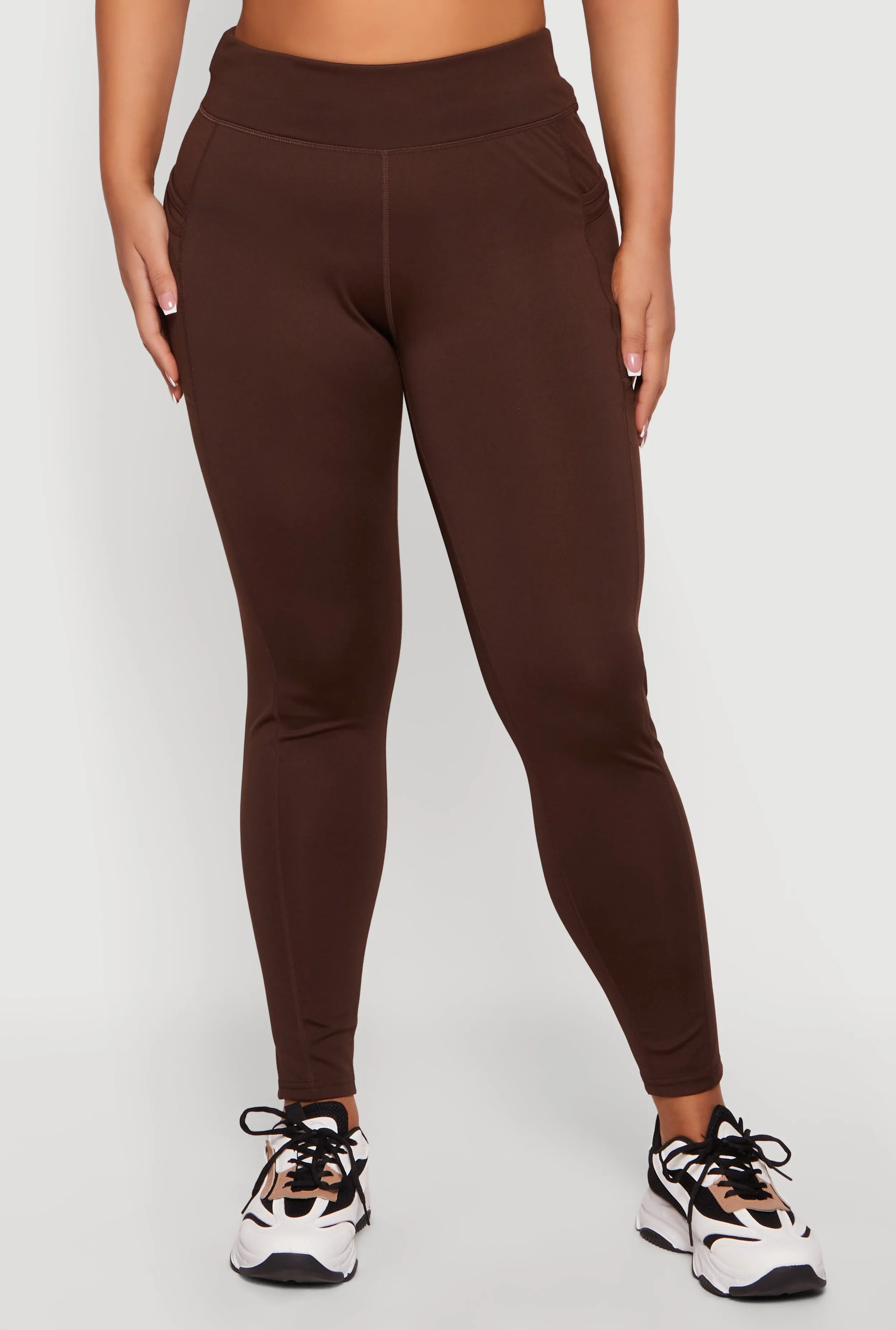Plus Size High Waist Leggings with Cell Phone Pockets sold by Rainbow product image thumbnail 3
