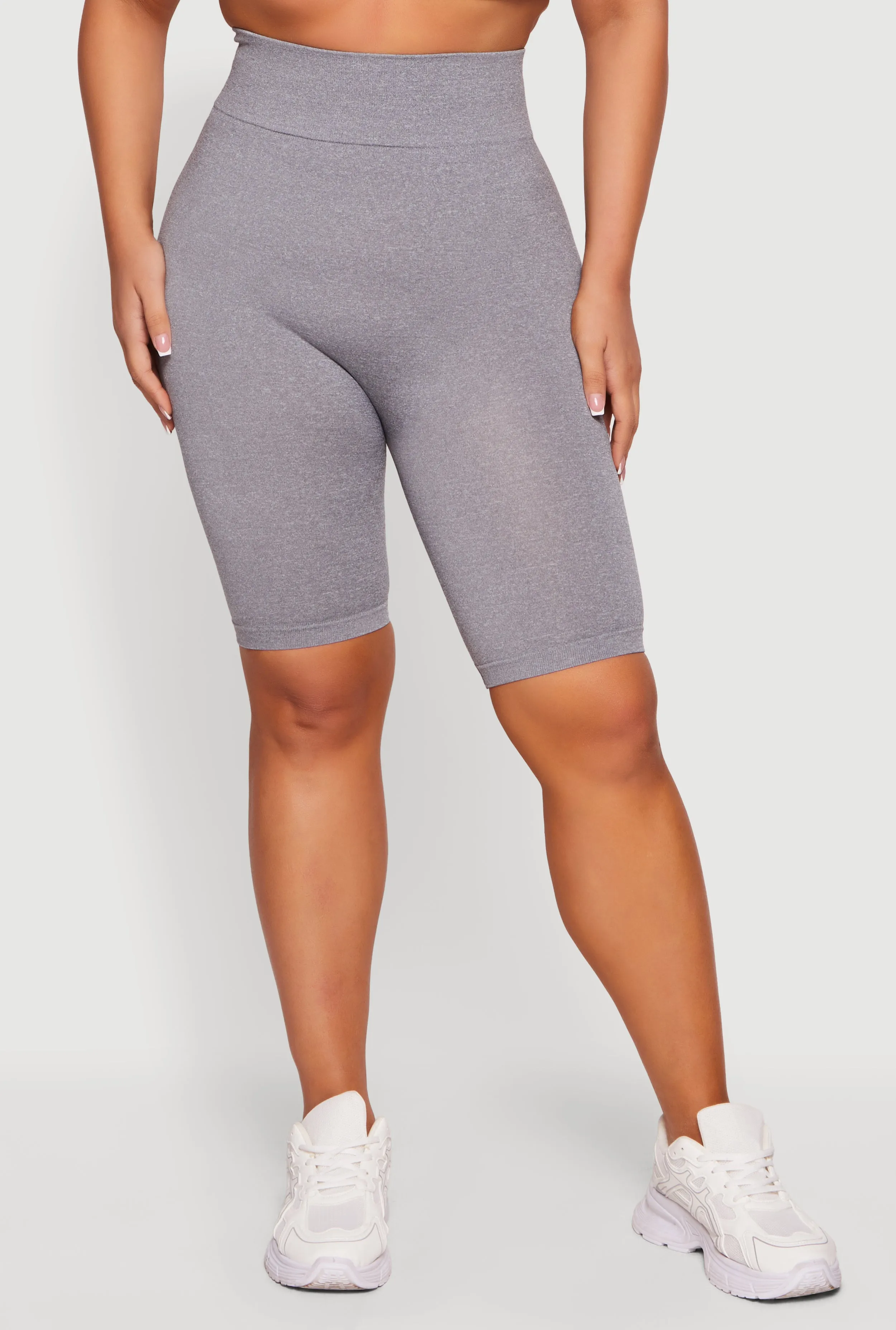 Plus Size Seamless High Waisted Biker Shorts sold by Rainbow product image thumbnail 3