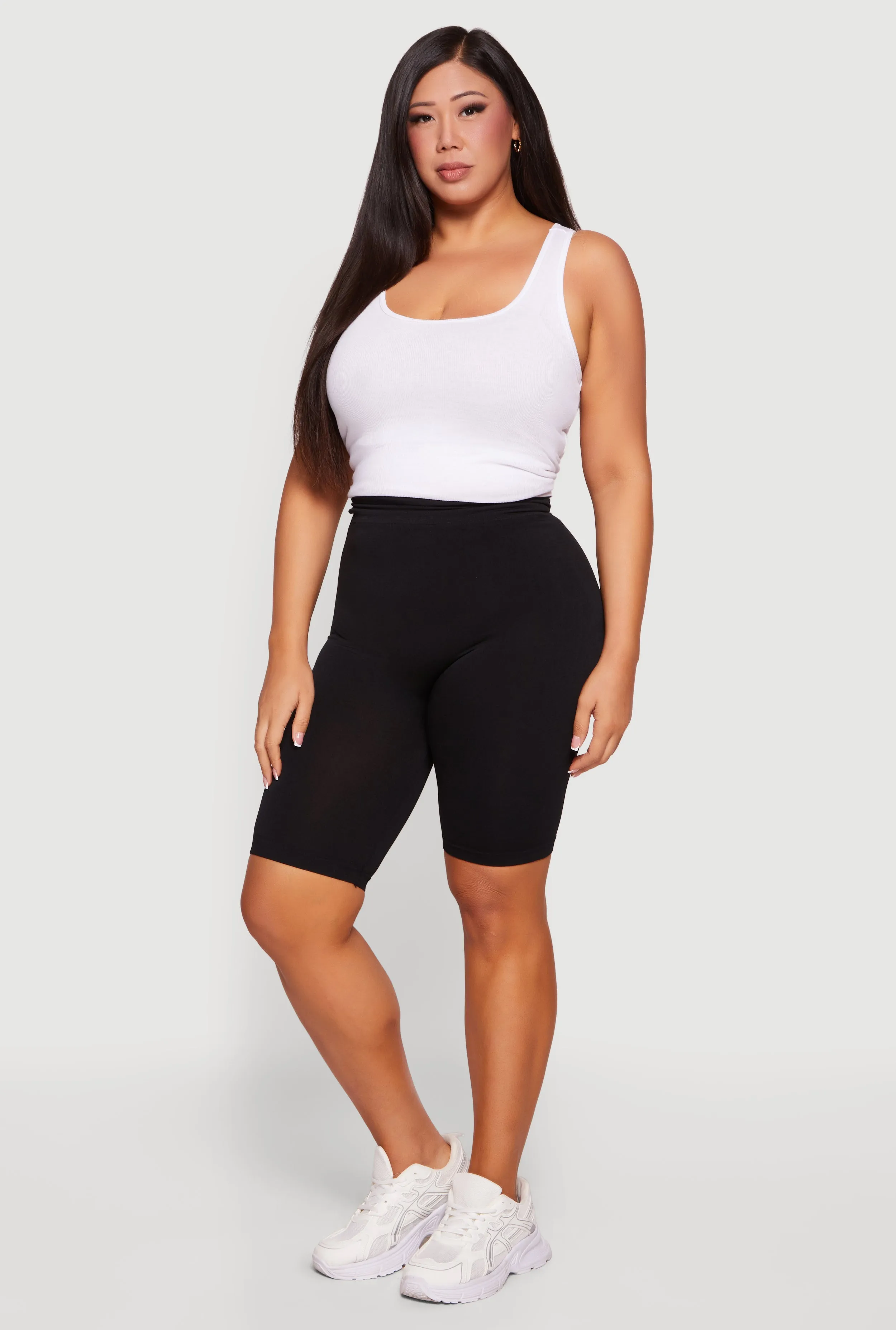 Plus Size Seamless High Waisted Biker Shorts sold by Rainbow product image thumbnail 2