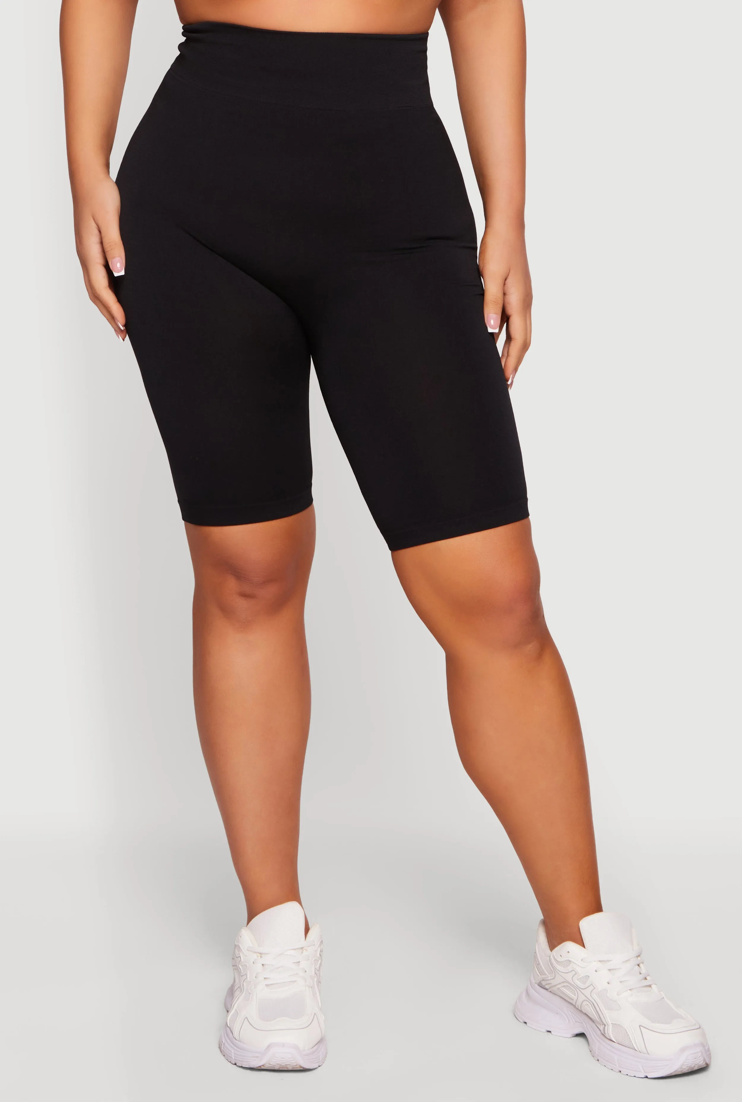 Plus Size Seamless High Waisted Biker Shorts sold by Rainbow product image thumbnail 3
