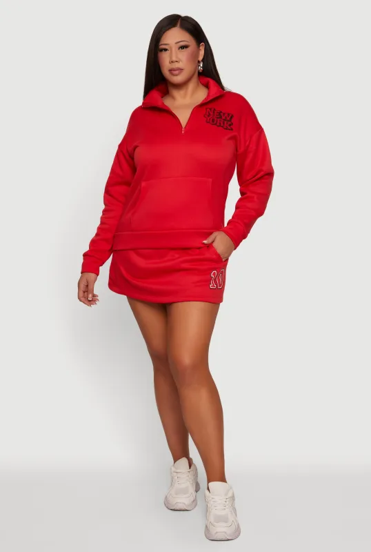 Plus Size 10 Graphic Mini Skirt with Shorts Lining made by Rainbow