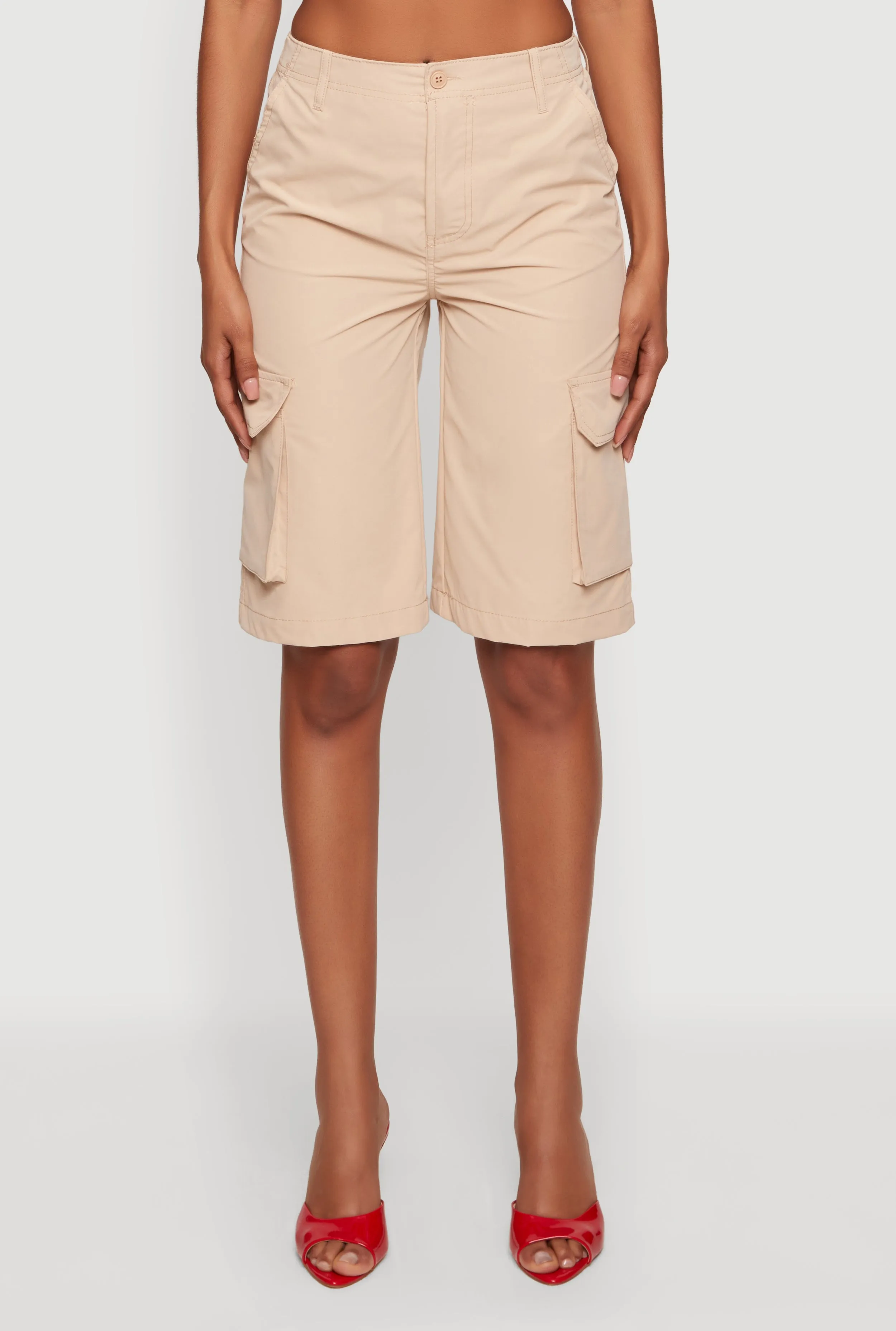 High Waisted Cargo Bermuda Shorts sold by Rainbow product image thumbnail 3