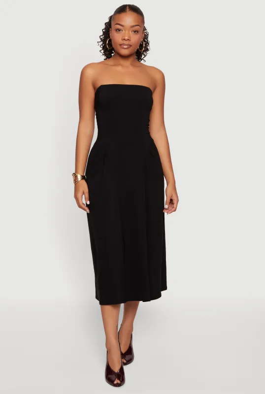 Corset Strapless Midi Dress made by Haute Monde