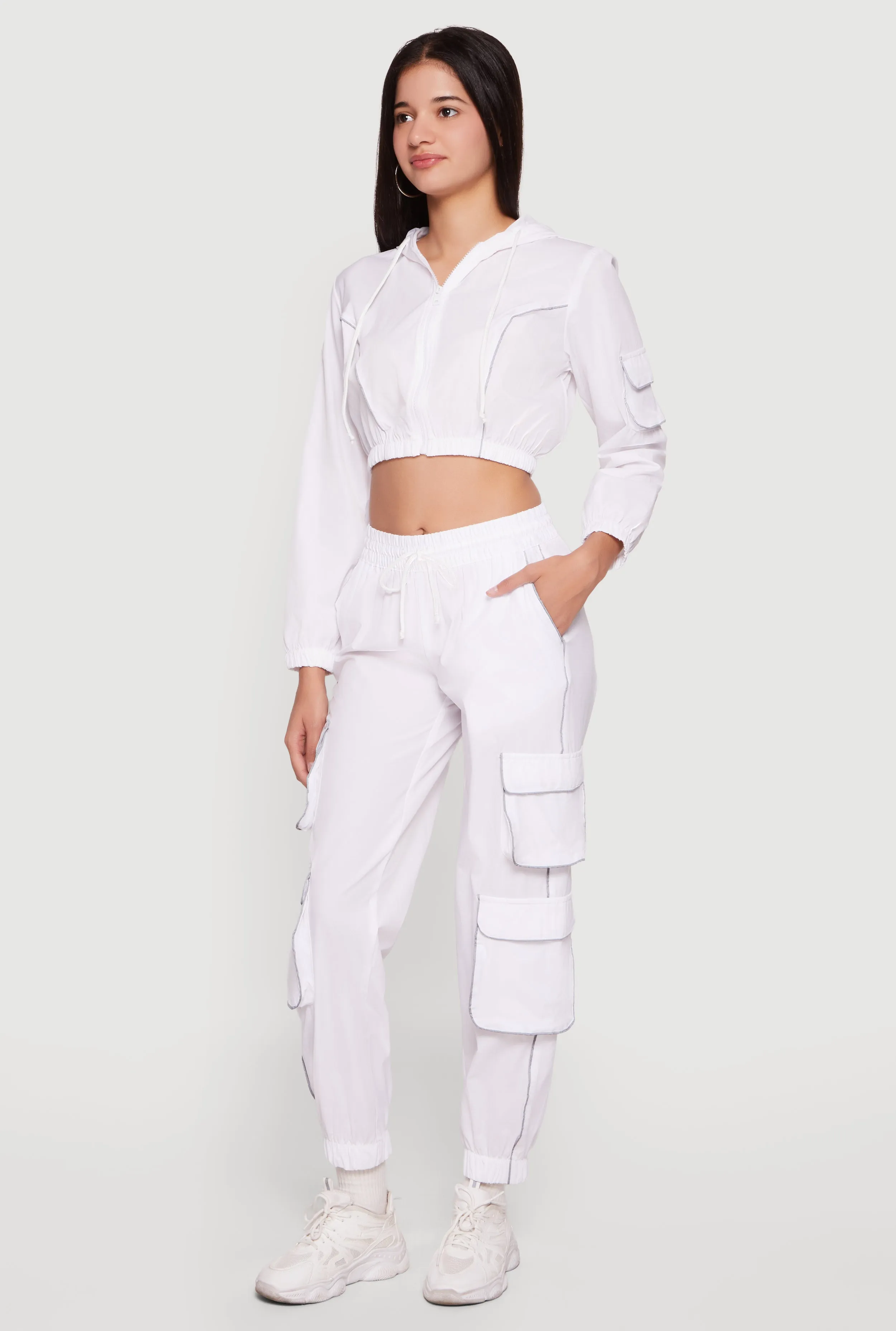 Nylon Drawstring Waist Utility Joggers sold by Rainbow product image thumbnail 2