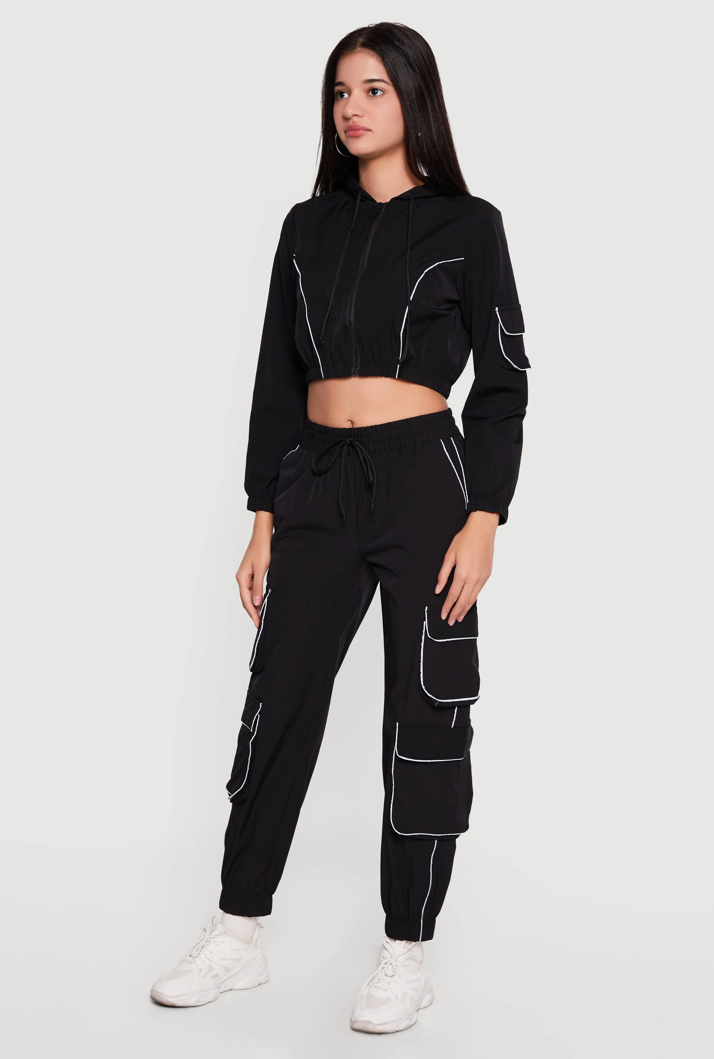 Nylon Drawstring Waist Utility Joggers sold by Rainbow product image thumbnail 2