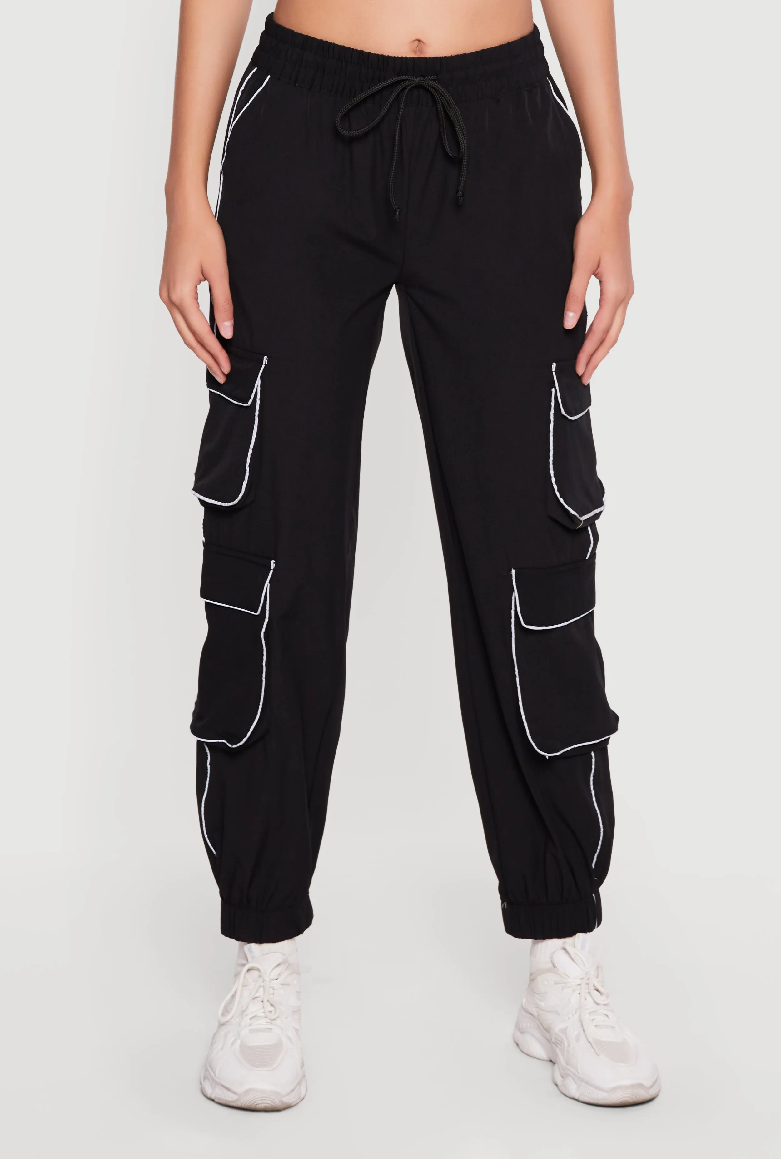 Nylon Drawstring Waist Utility Joggers sold by Rainbow product image thumbnail 3
