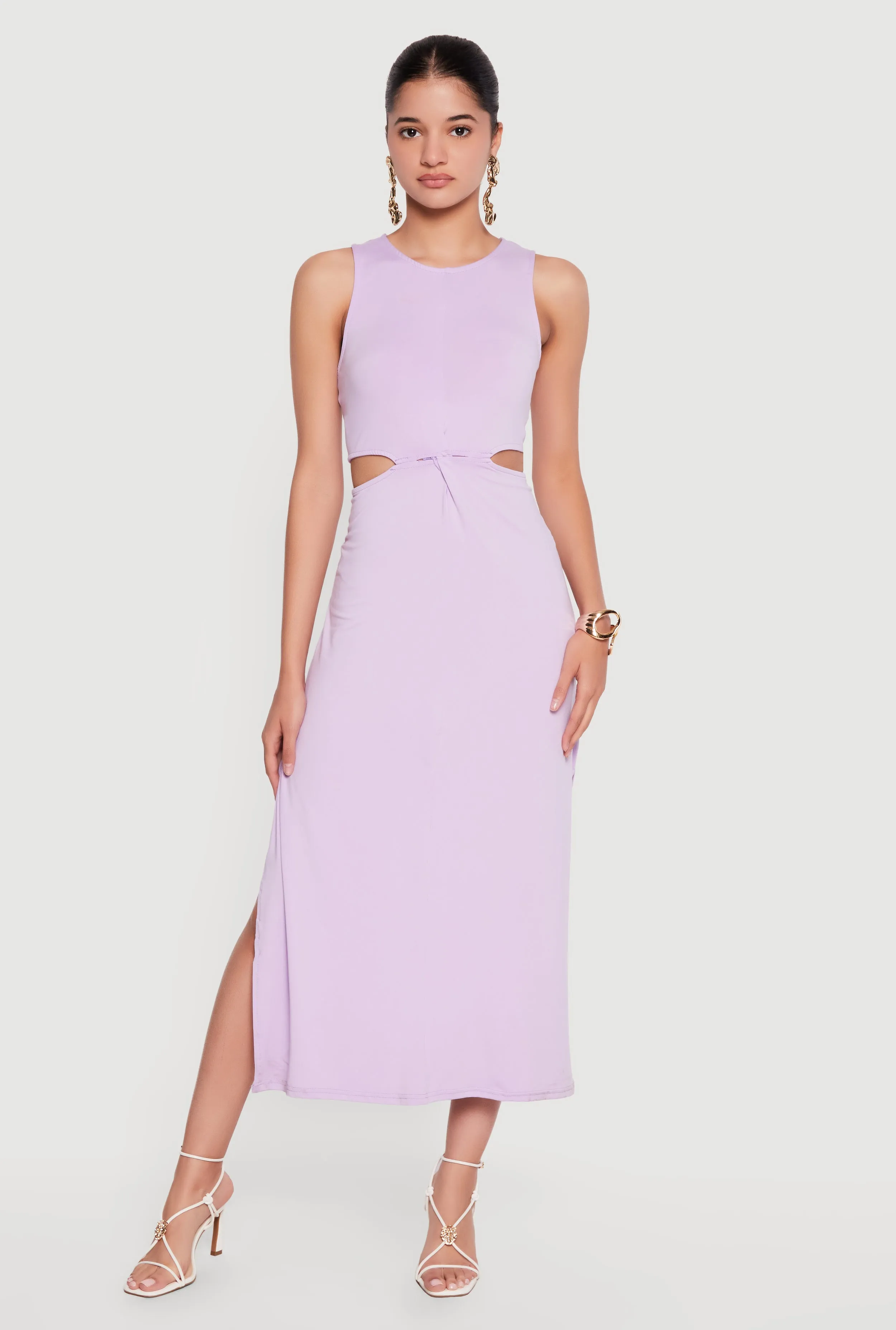 Sleeveless Side Cutout Midi Dress sold by Rainbow product image thumbnail 4