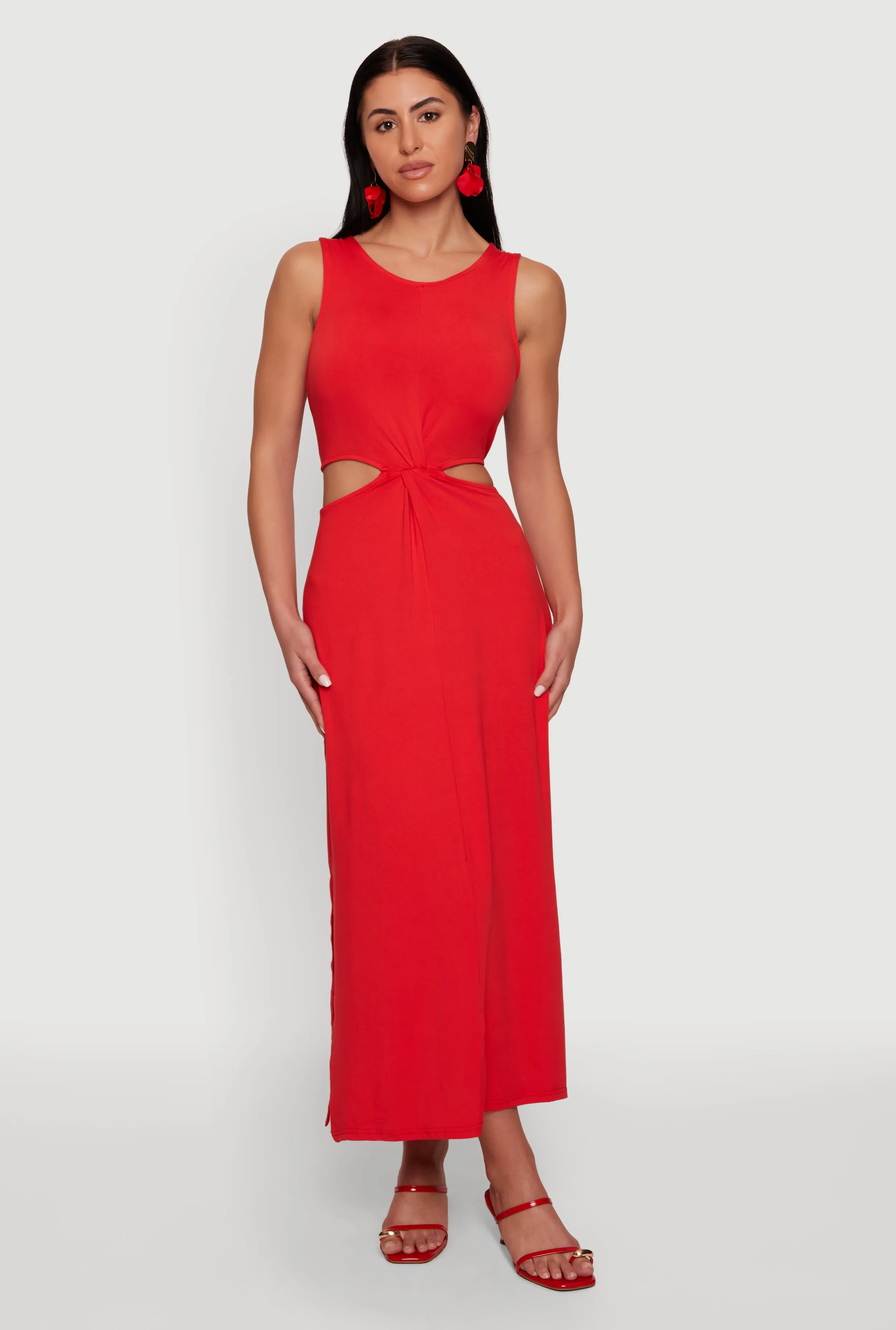 Sleeveless Side Cutout Midi Dress sold by Rainbow
