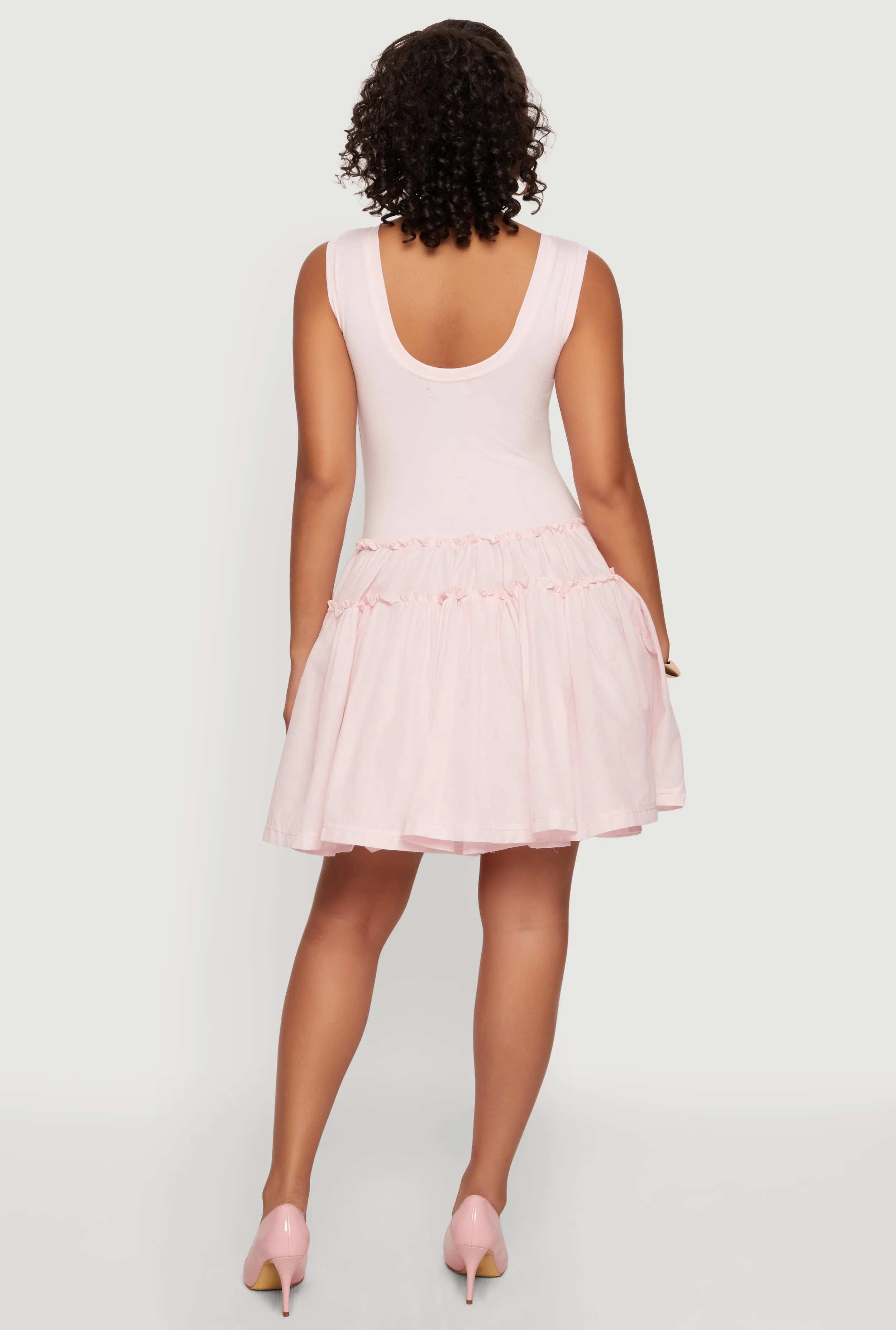 Sleeveless Scoop Neck Skater Dress sold by Rainbow product image thumbnail 3