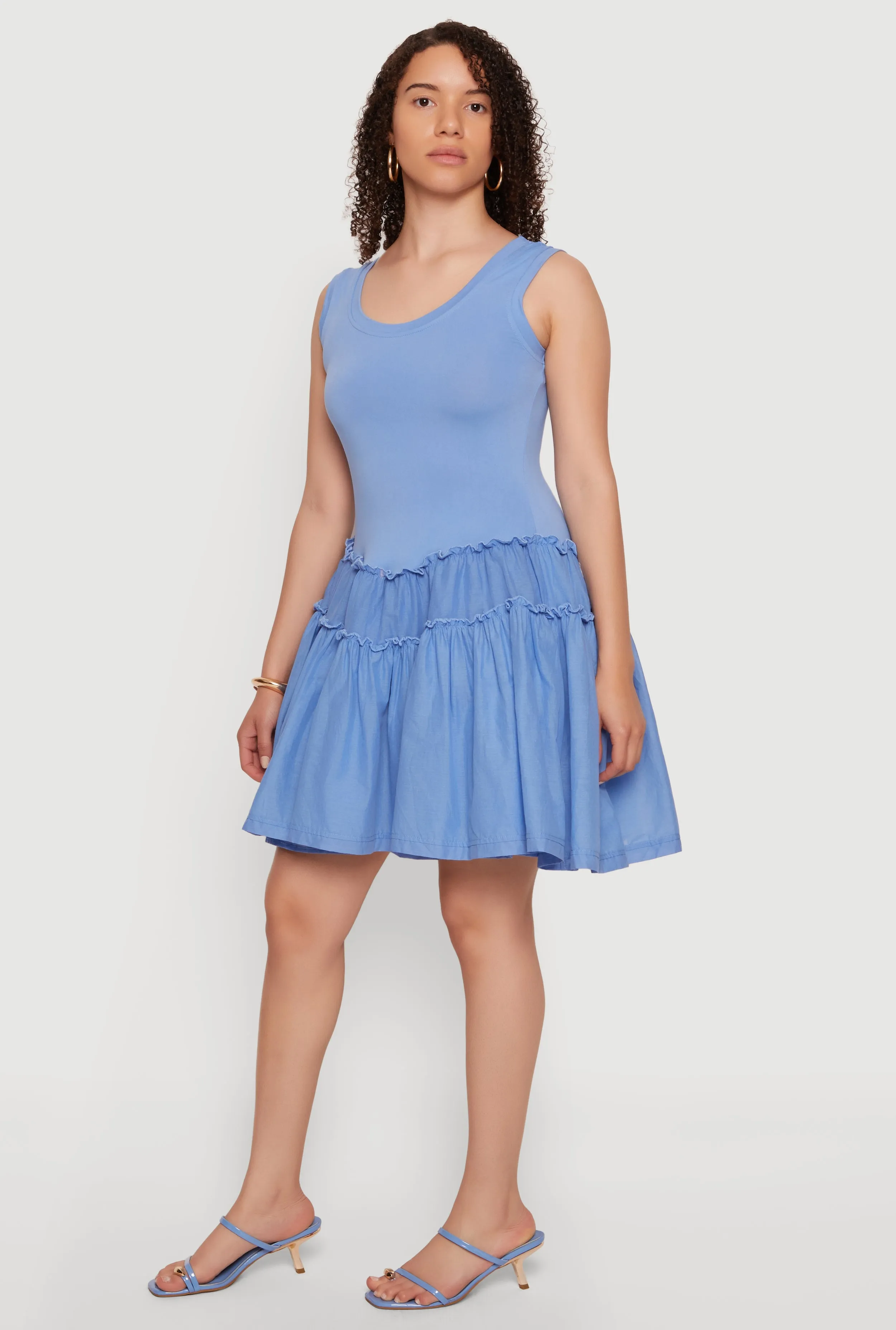 Sleeveless Scoop Neck Skater Dress sold by Rainbow product image thumbnail 2