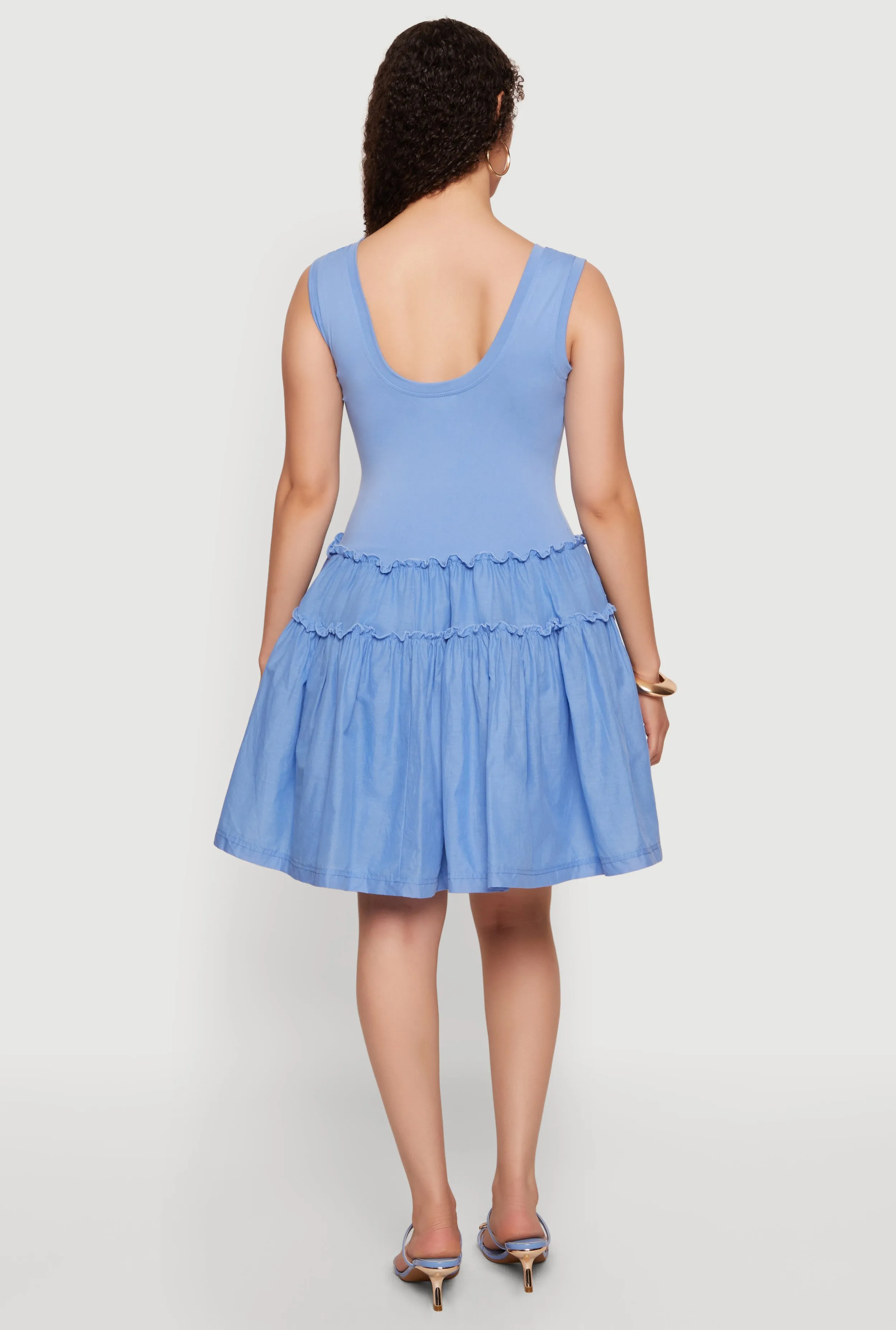Sleeveless Scoop Neck Skater Dress sold by Rainbow product image thumbnail 3