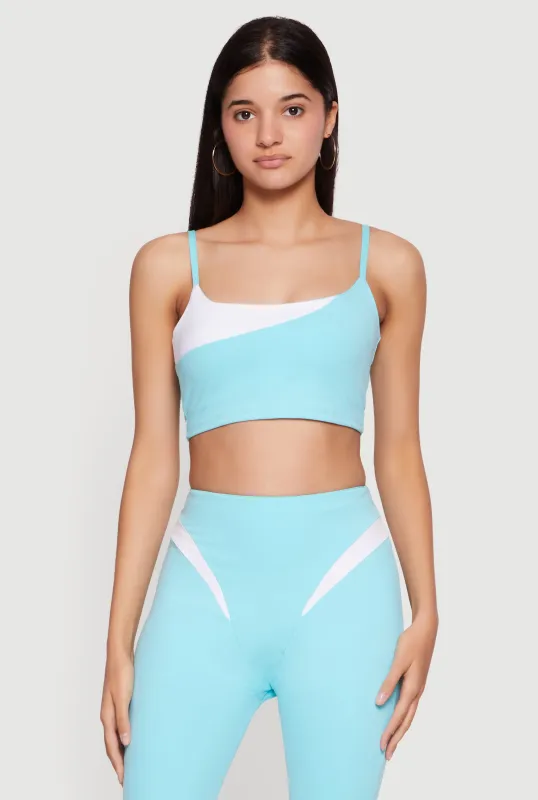 Color Blocked Crop Cami made by Rainbow