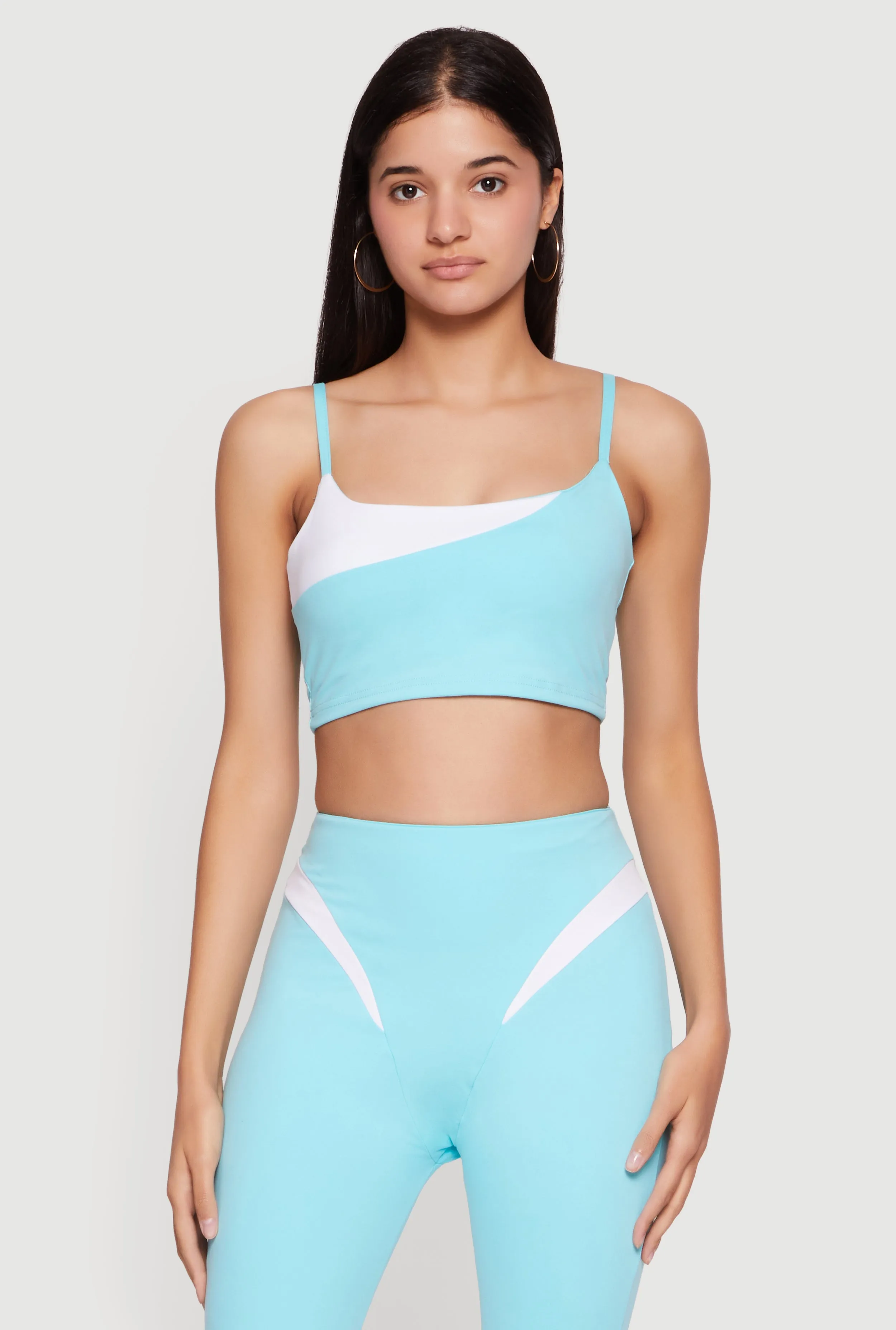Color Blocked Crop Cami sold by Rainbow
