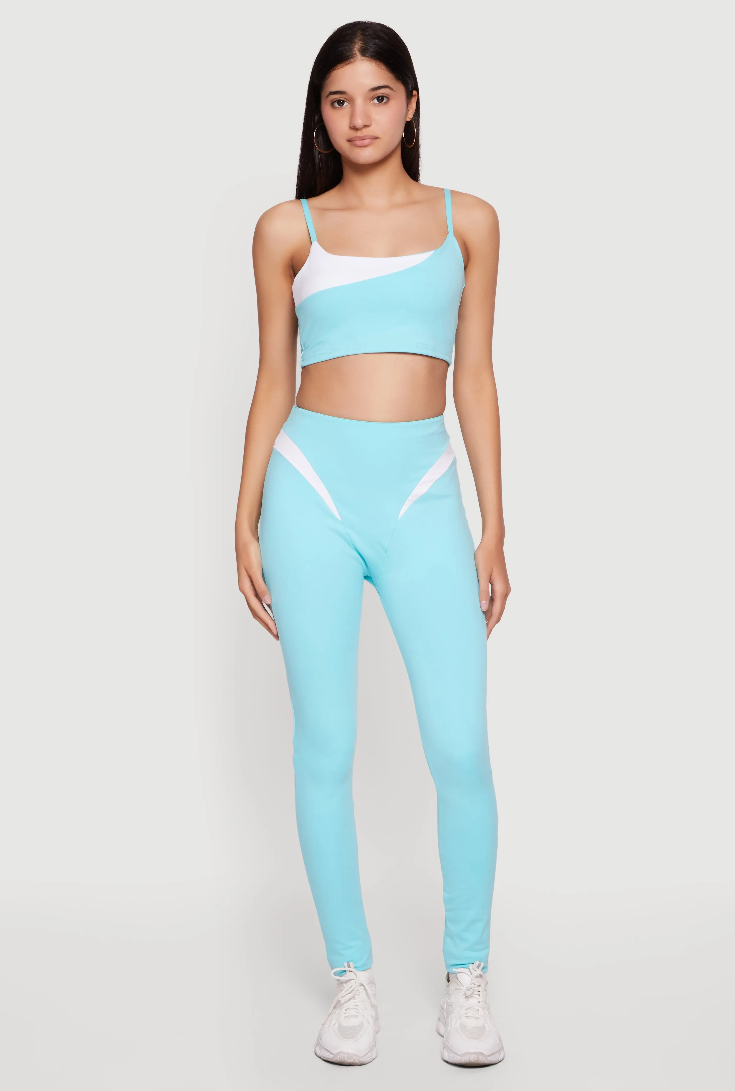 Color Blocked Crop Cami sold by Rainbow product image thumbnail 2