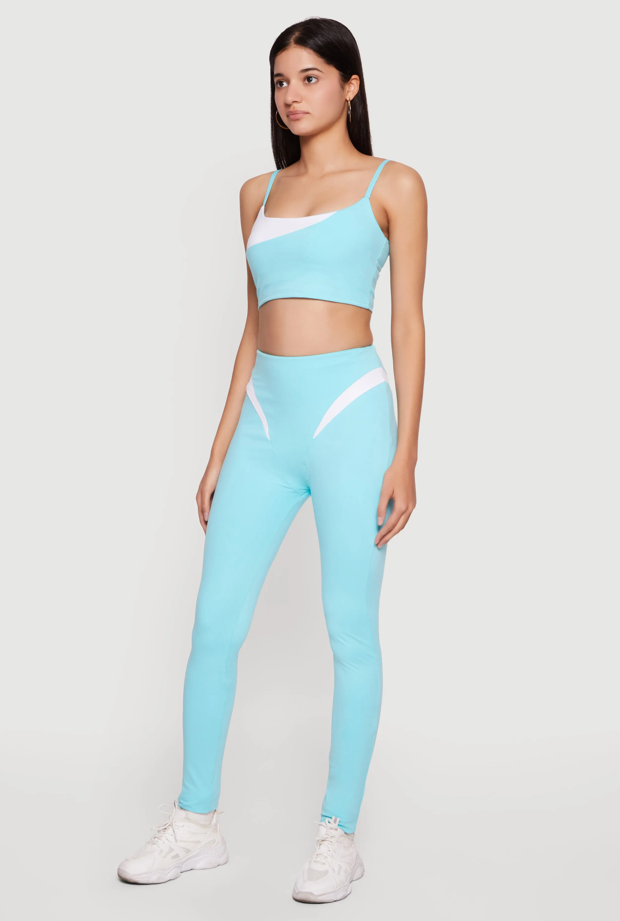Color Blocked Crop Cami sold by Rainbow product image thumbnail 3