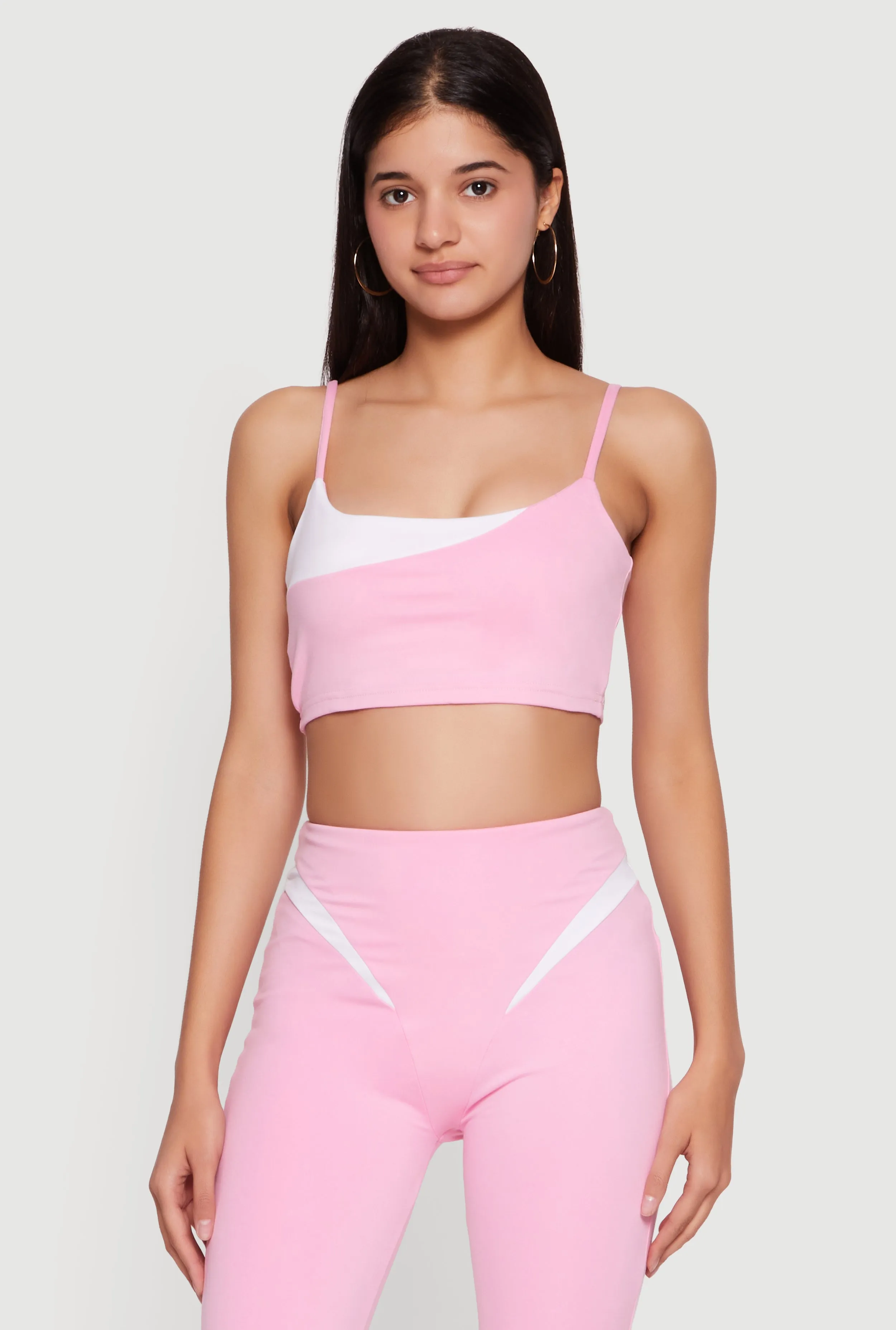 Color Blocked Crop Cami sold by Rainbow