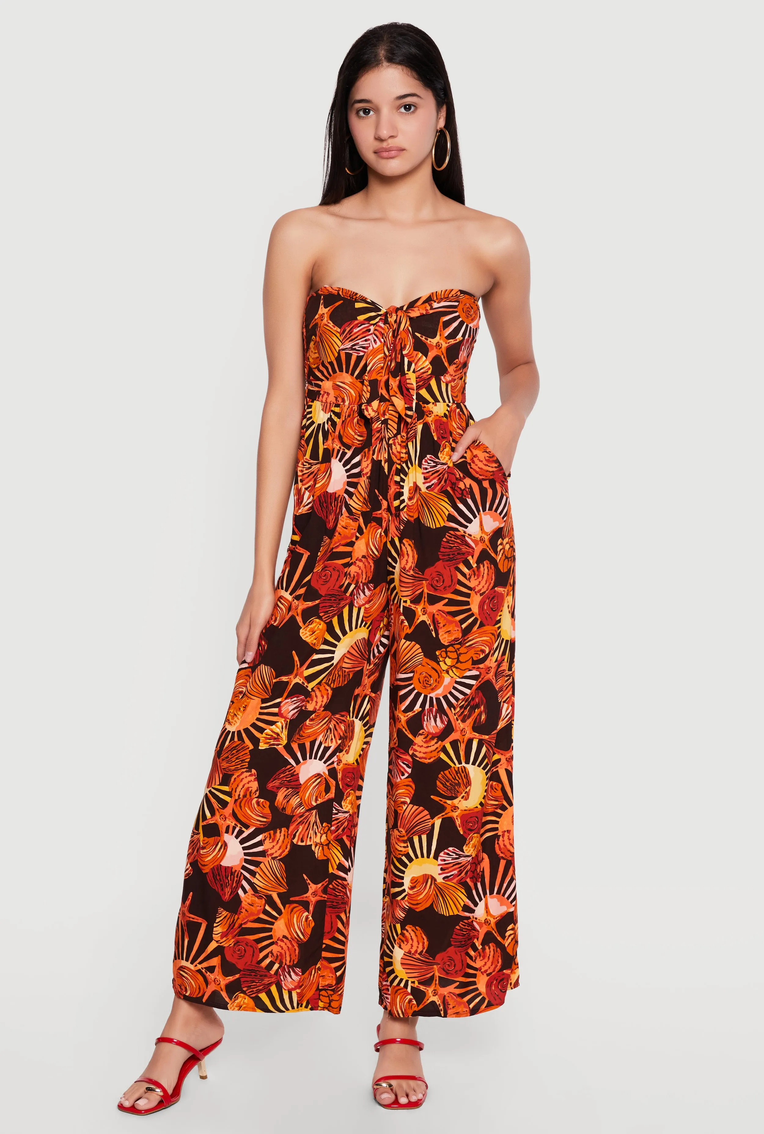 Seashell Print Strapless Jumpsuit sold by Rainbow