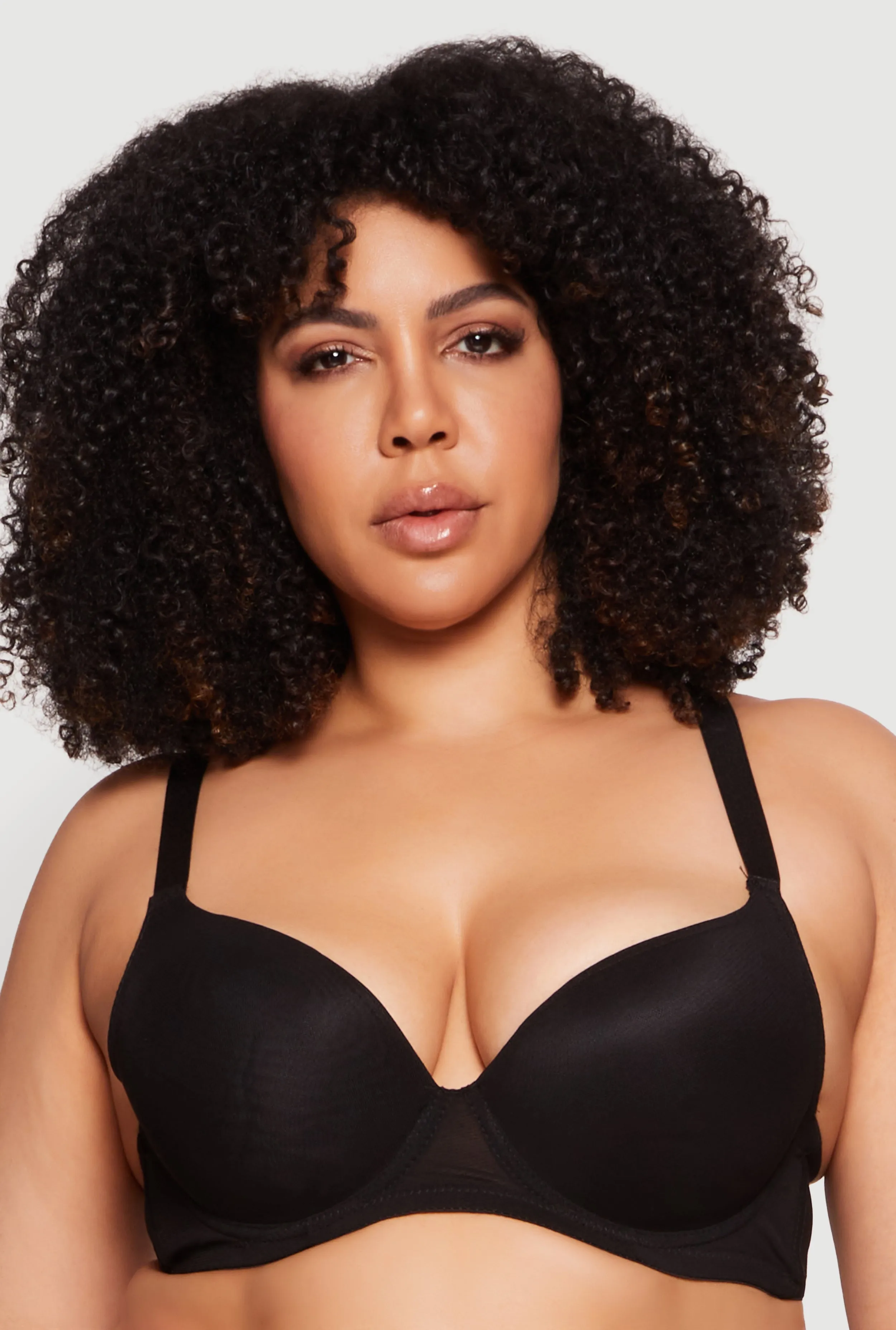 Plus Size Mesh Plunge Bra sold by Rainbow