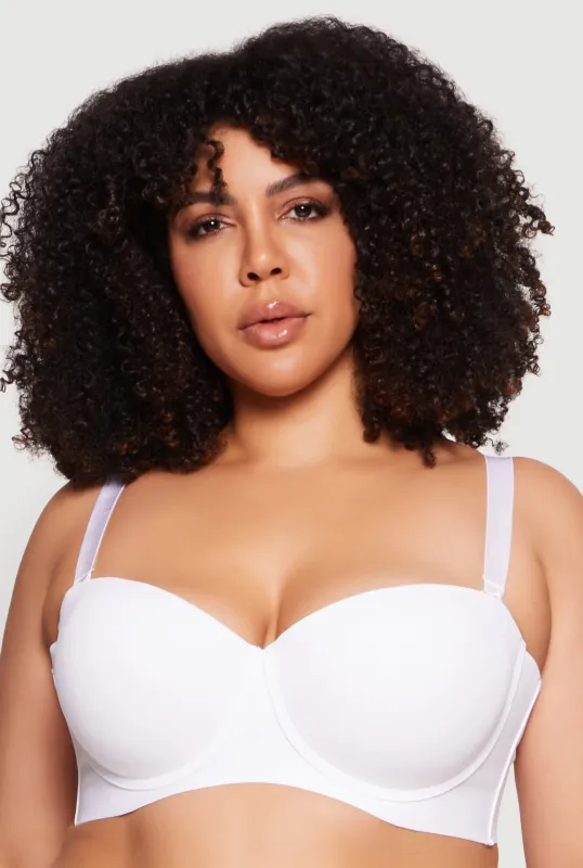 Plus Size Convertible Laser Cut Balconette Bra made by Rainbow