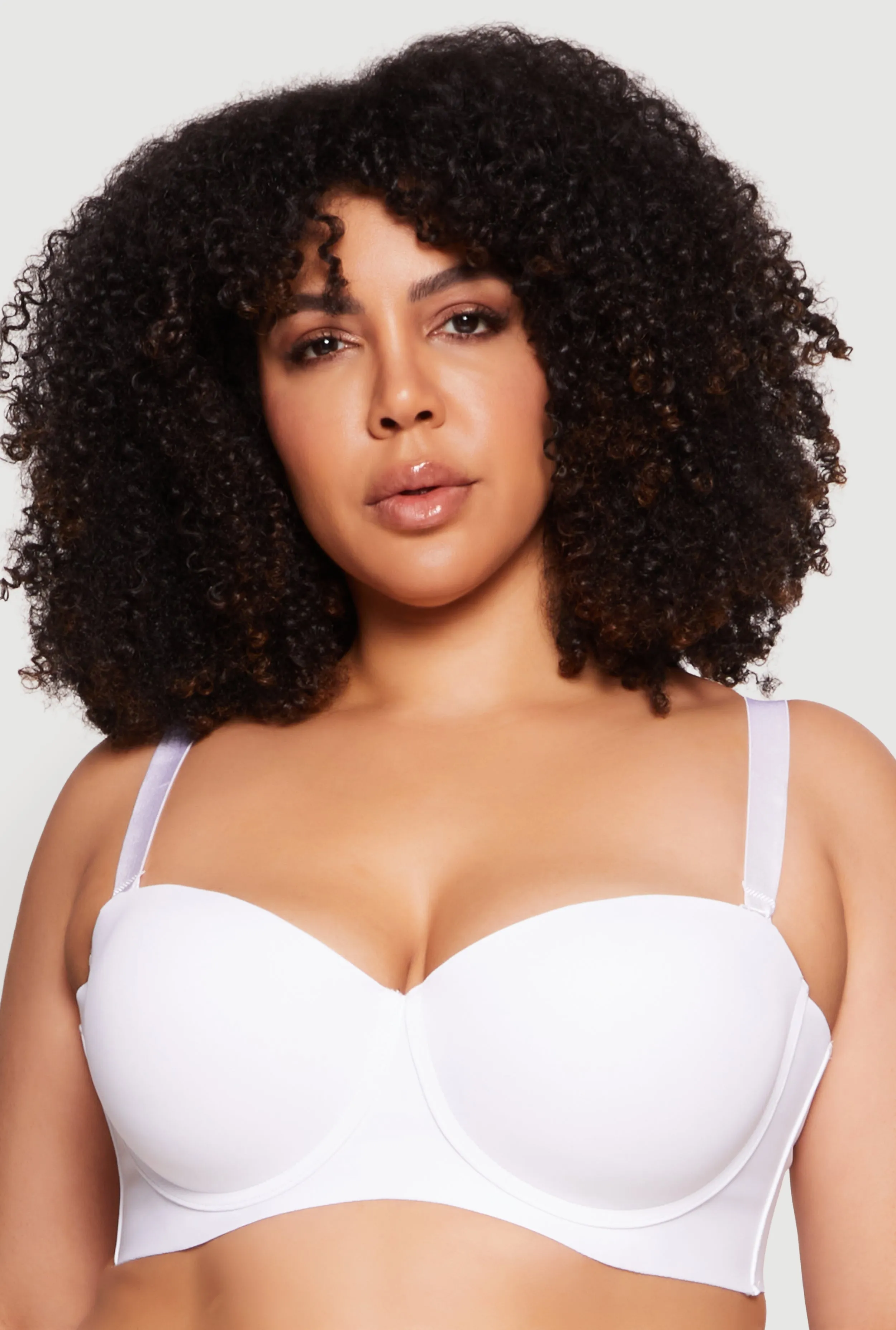 Plus Size Convertible Laser Cut Balconette Bra sold by Rainbow