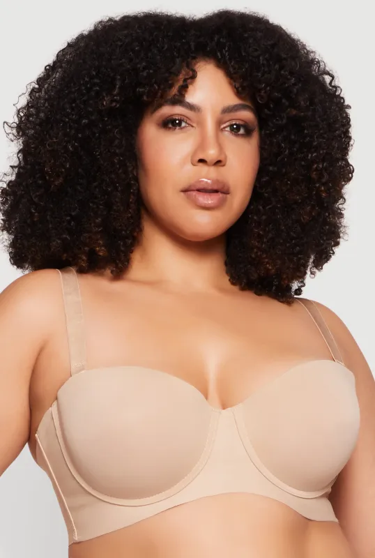 Plus Size Laser Cut Convertible Balconette Bra made by Rainbow