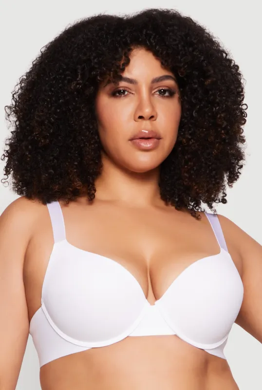 Plus Size Basic Laser Cut Plunge Bra made by Rainbow