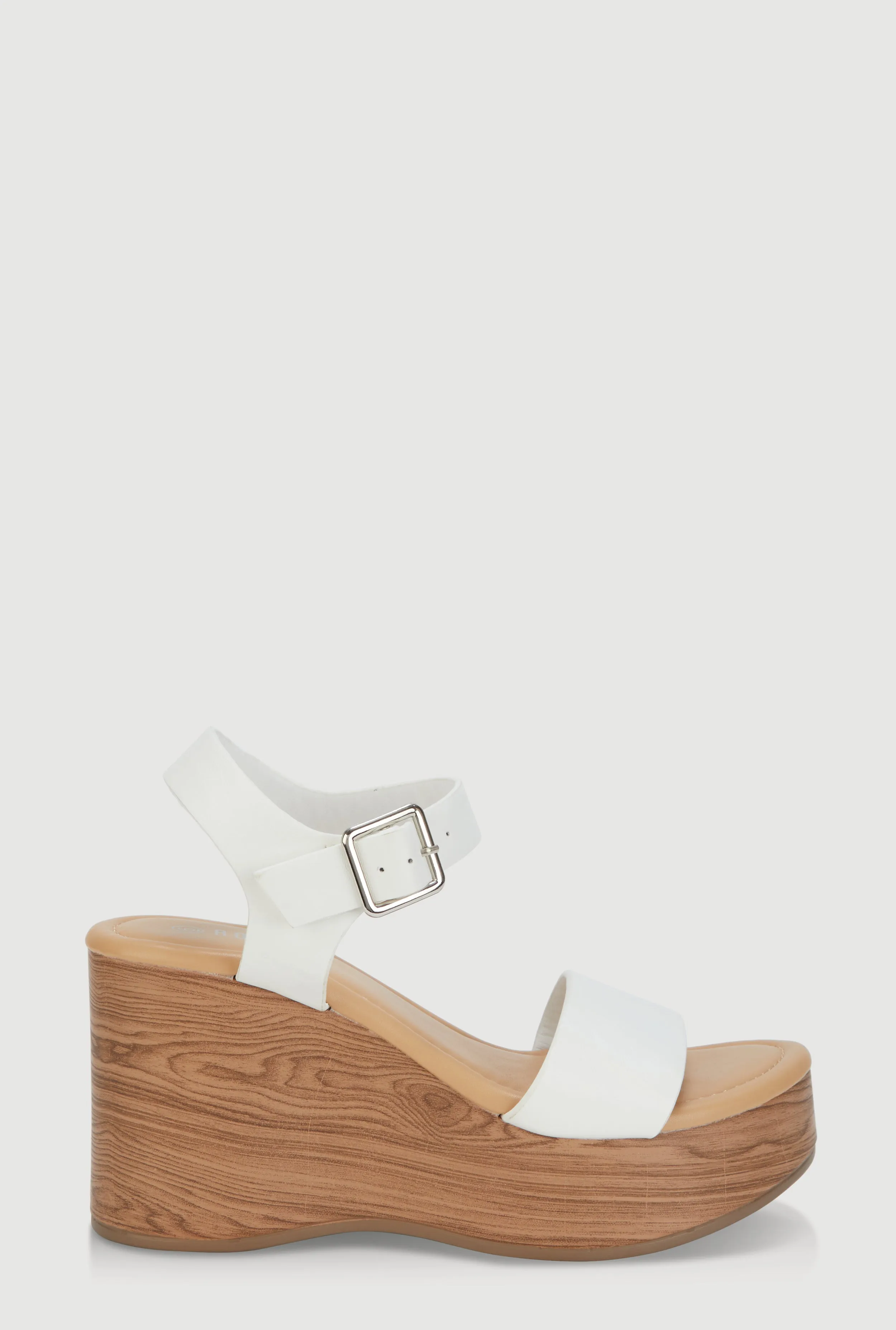 Faux Leather Ankle Strap Cork Wedge Heels sold by Rainbow product image thumbnail 2