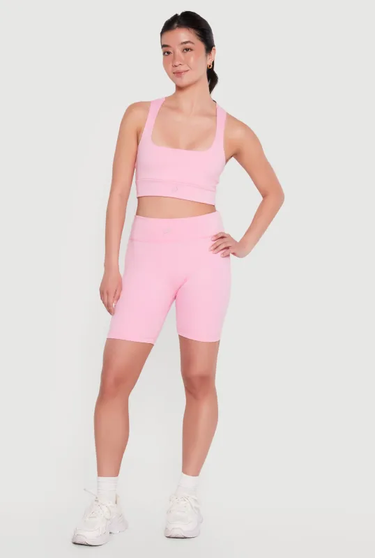 High Waisted Activewear Biker Shorts made by Rainbow