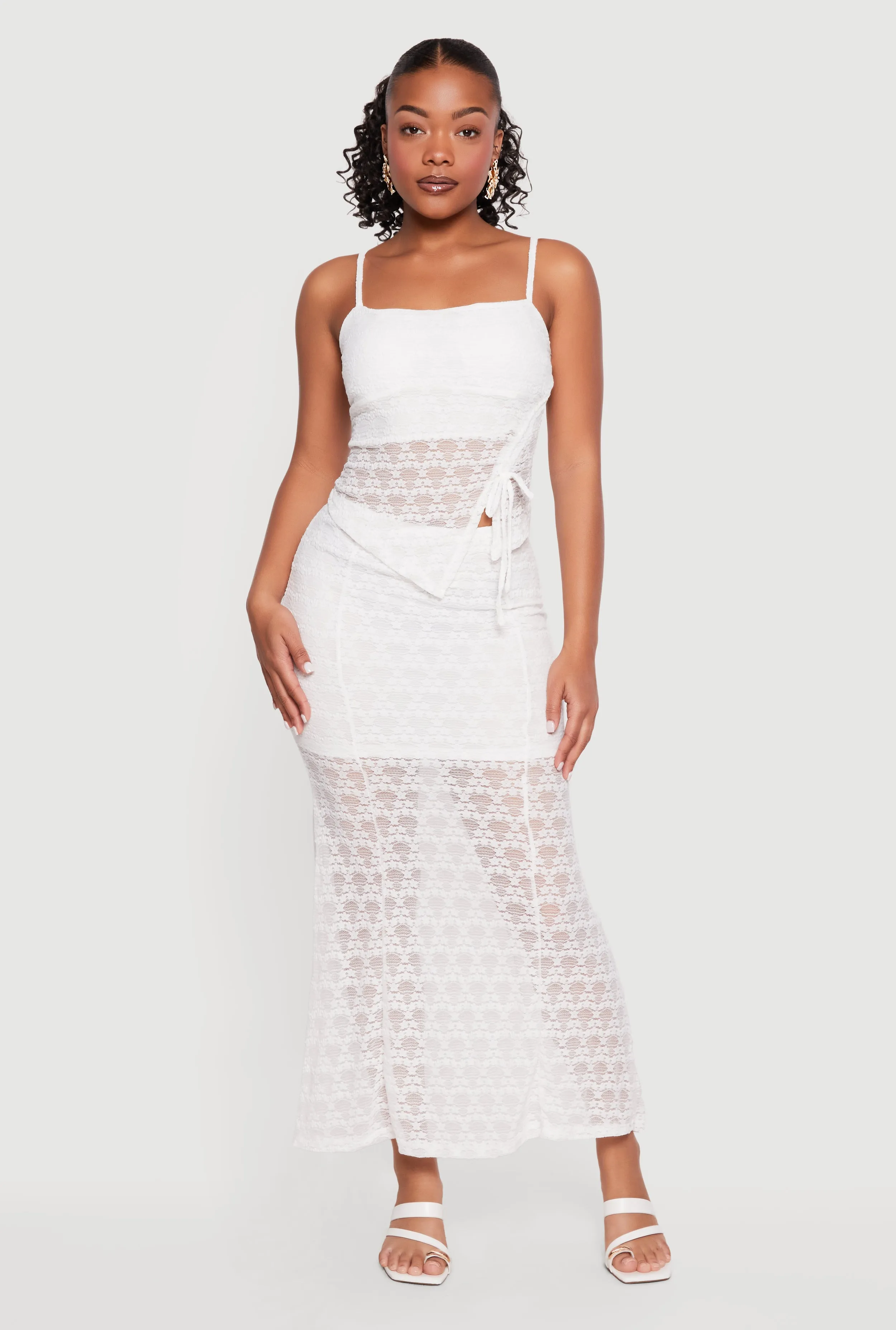 Lace High Waisted Mermaid Skirt sold by Rainbow product image thumbnail 3
