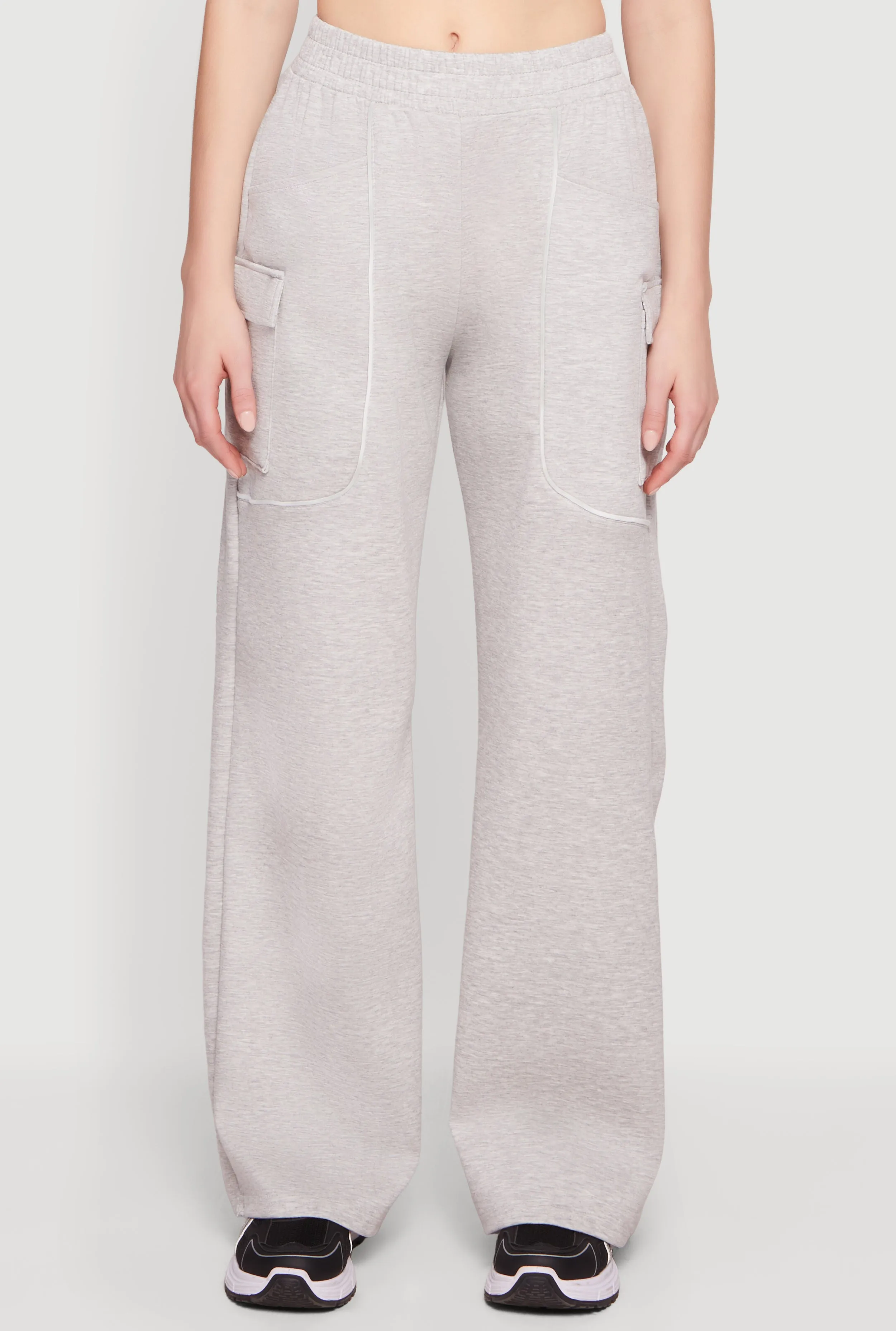 Modal Contrast Trim Piping Cargo Pocket Sweatpants sold by Rainbow product image thumbnail 3