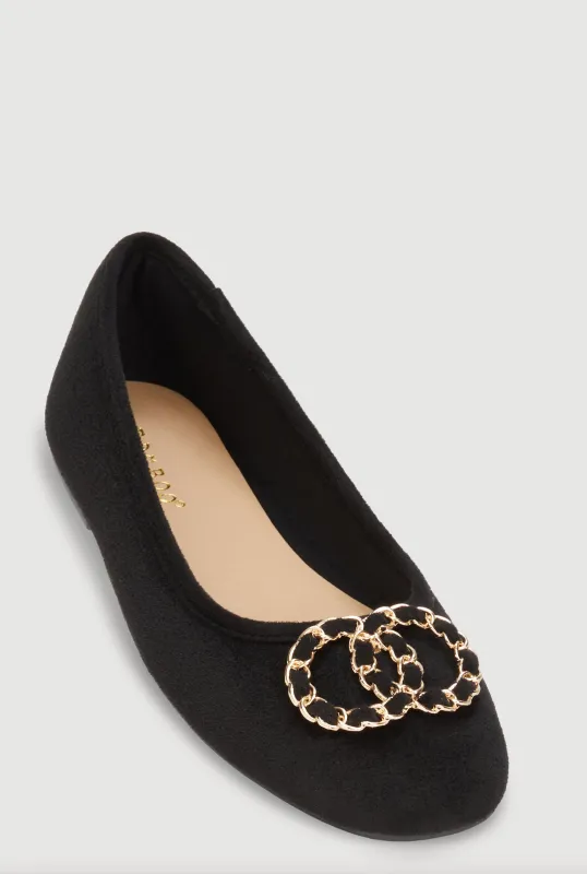 Ornamental Chain Ballet Flats made by Rainbow