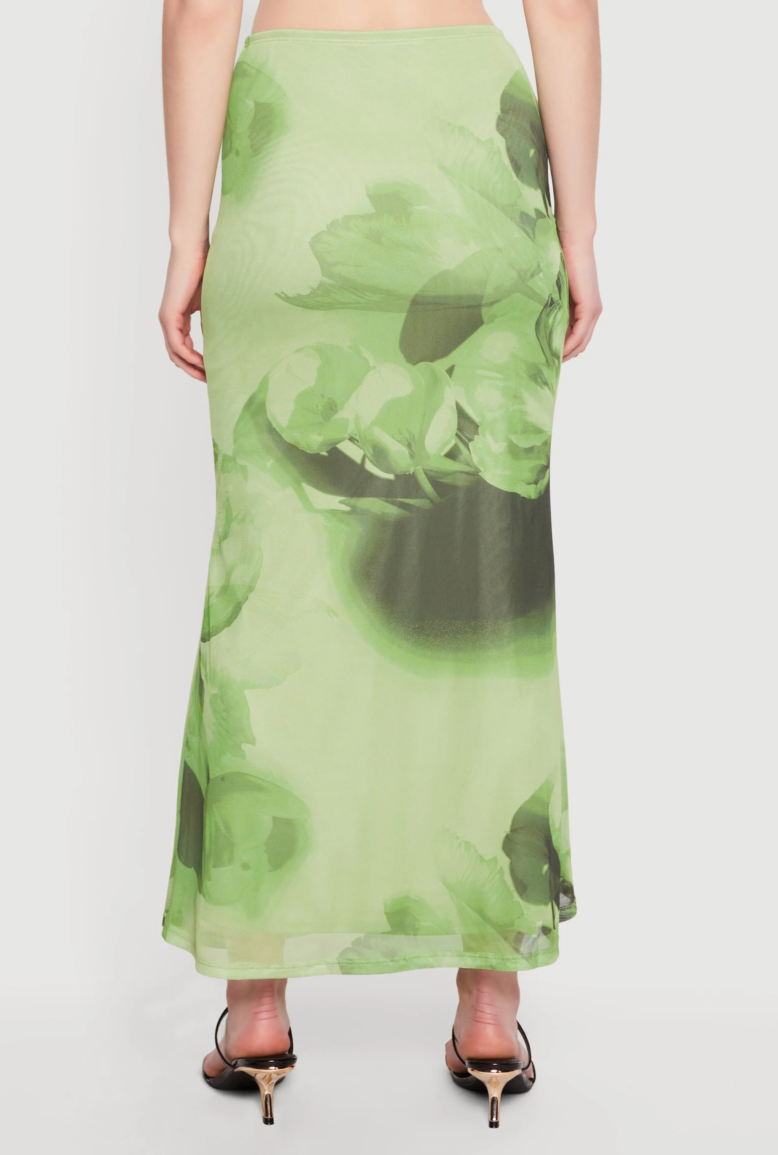 Floral Mesh Maxi Mermaid Skirt sold by Rainbow product image thumbnail 5