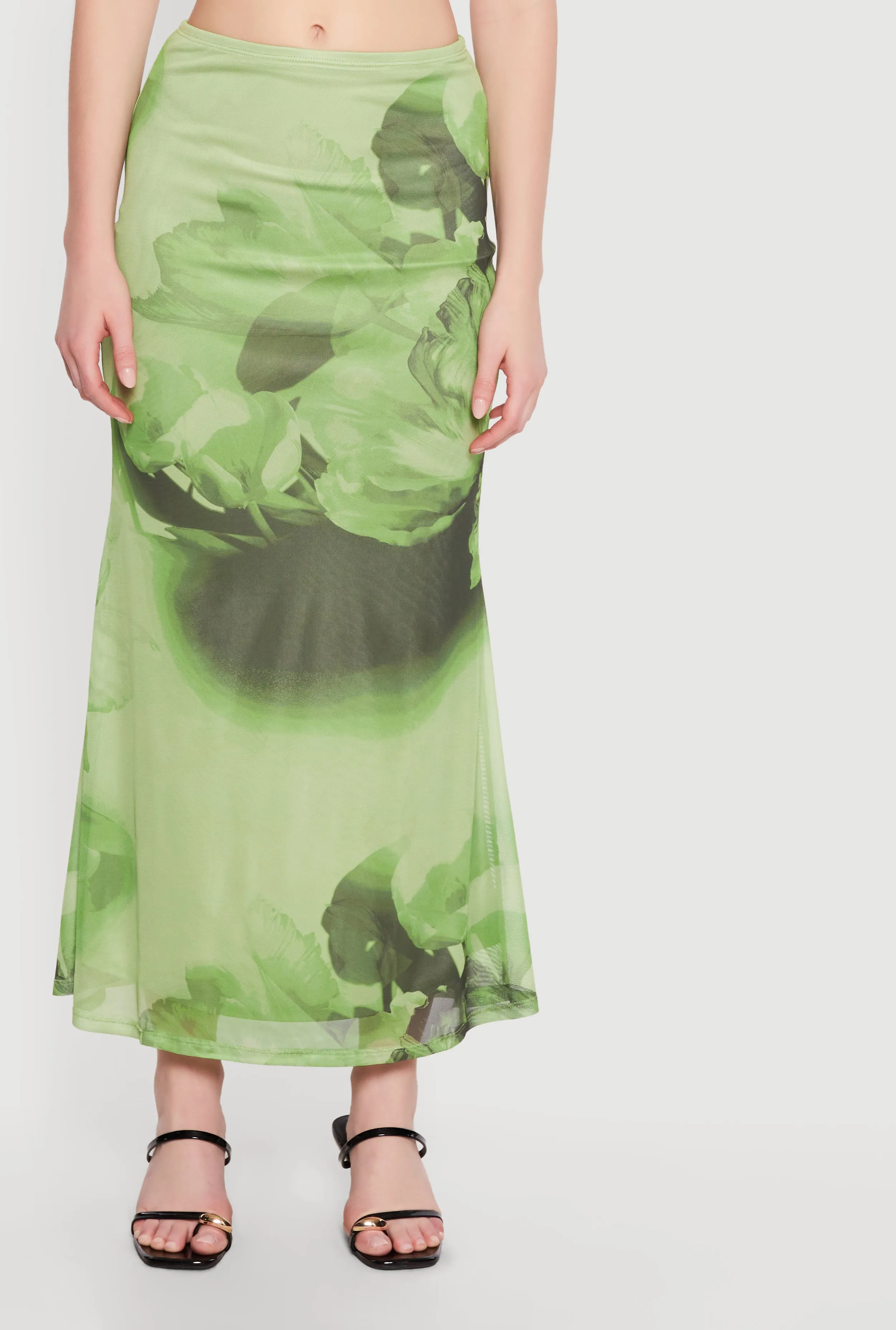 Floral Mesh Maxi Mermaid Skirt sold by Rainbow product image thumbnail 3