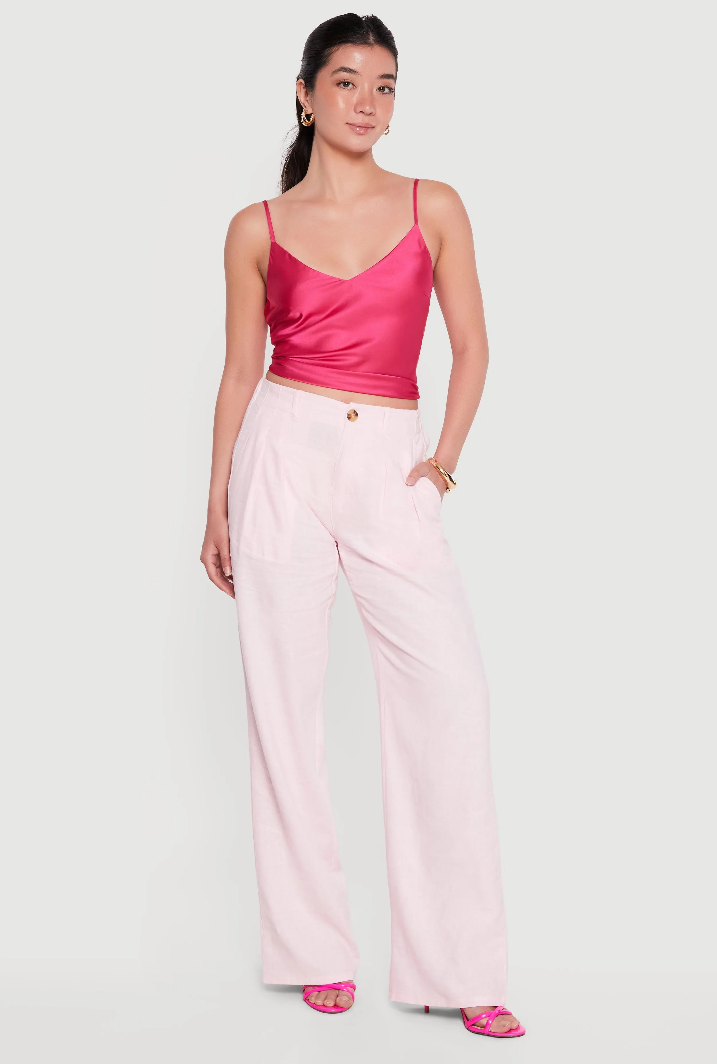 Linen Pleated Wide Leg Pants sold by Rainbow product image thumbnail 2