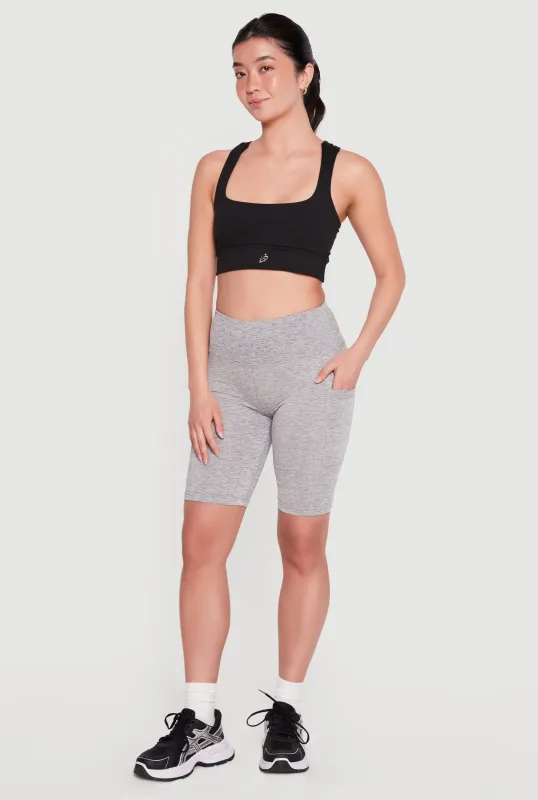High Waist Side Pocket Bike Shorts made by Rainbow