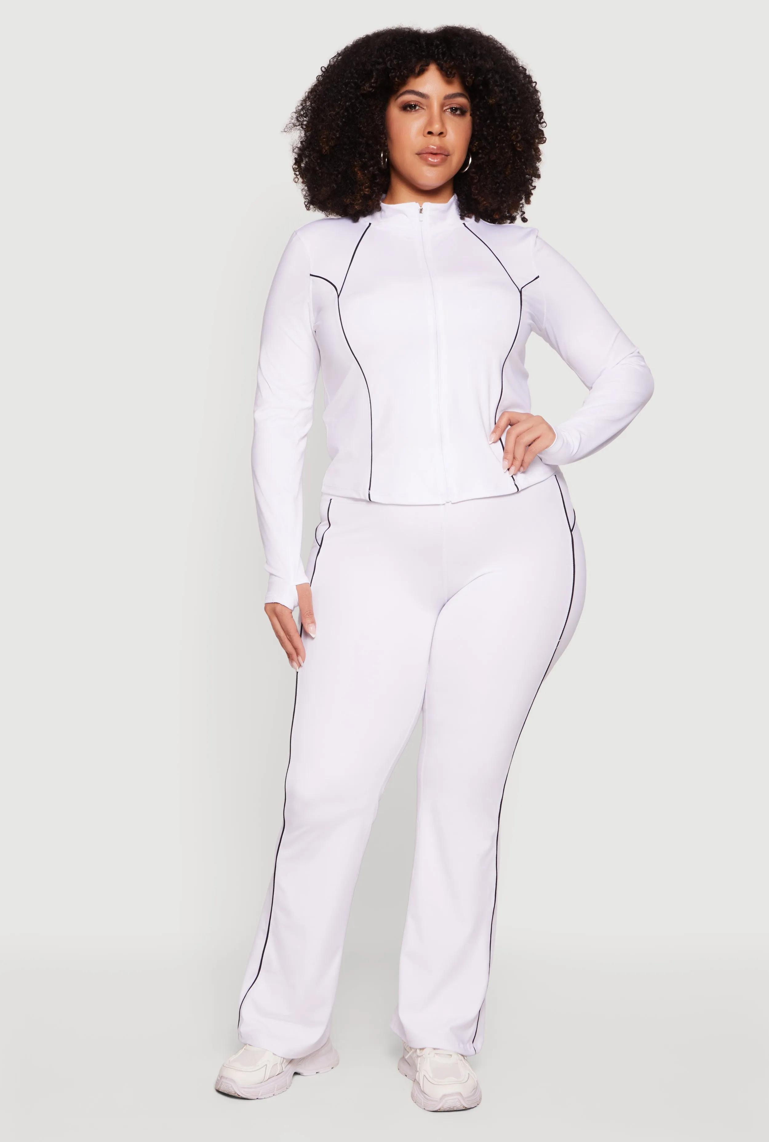 Plus Size Contrast Piping Active Pants sold by Rainbow product image thumbnail 2