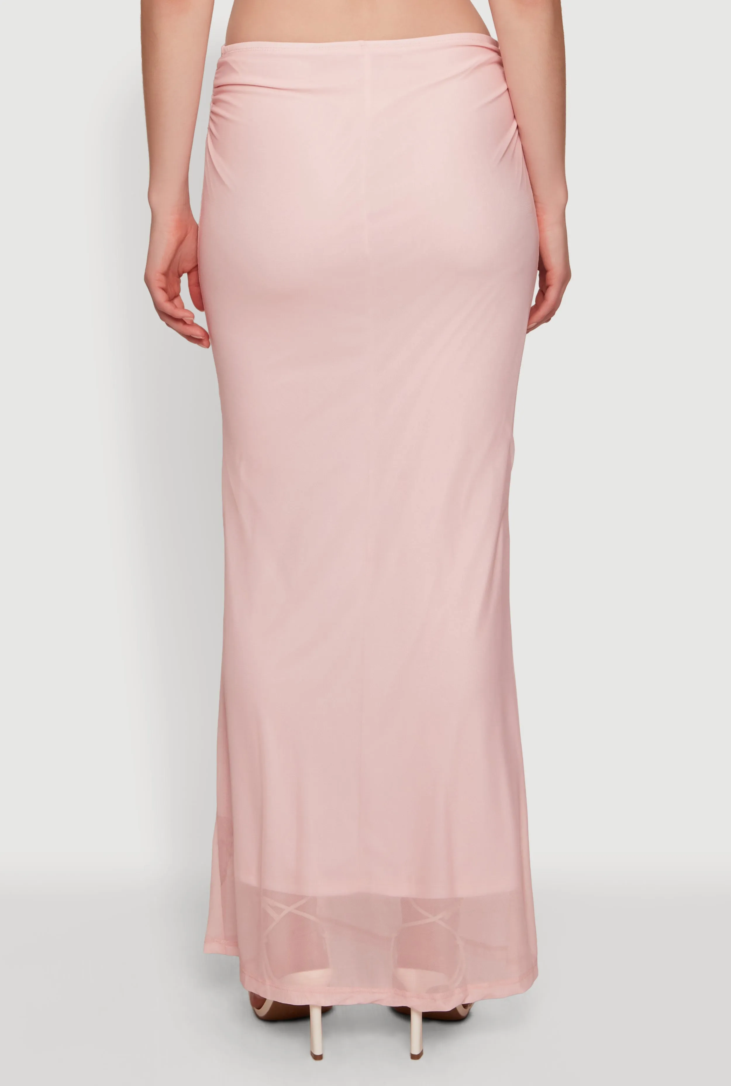 Flower Print Mesh Maxi Skirt sold by Rainbow product image thumbnail 5