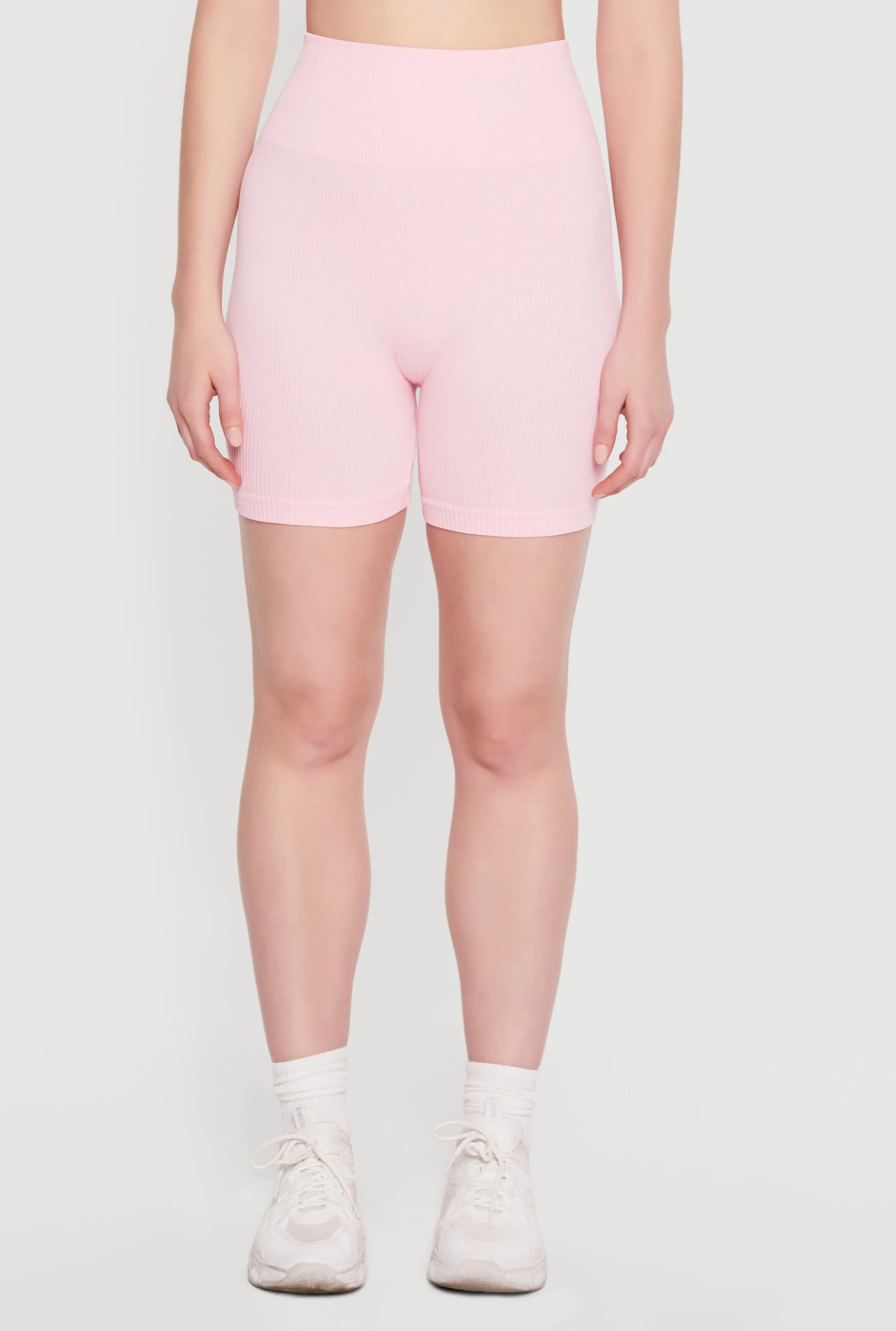 Seamless Compression Rib Knit Shorts sold by Rainbow product image thumbnail 3