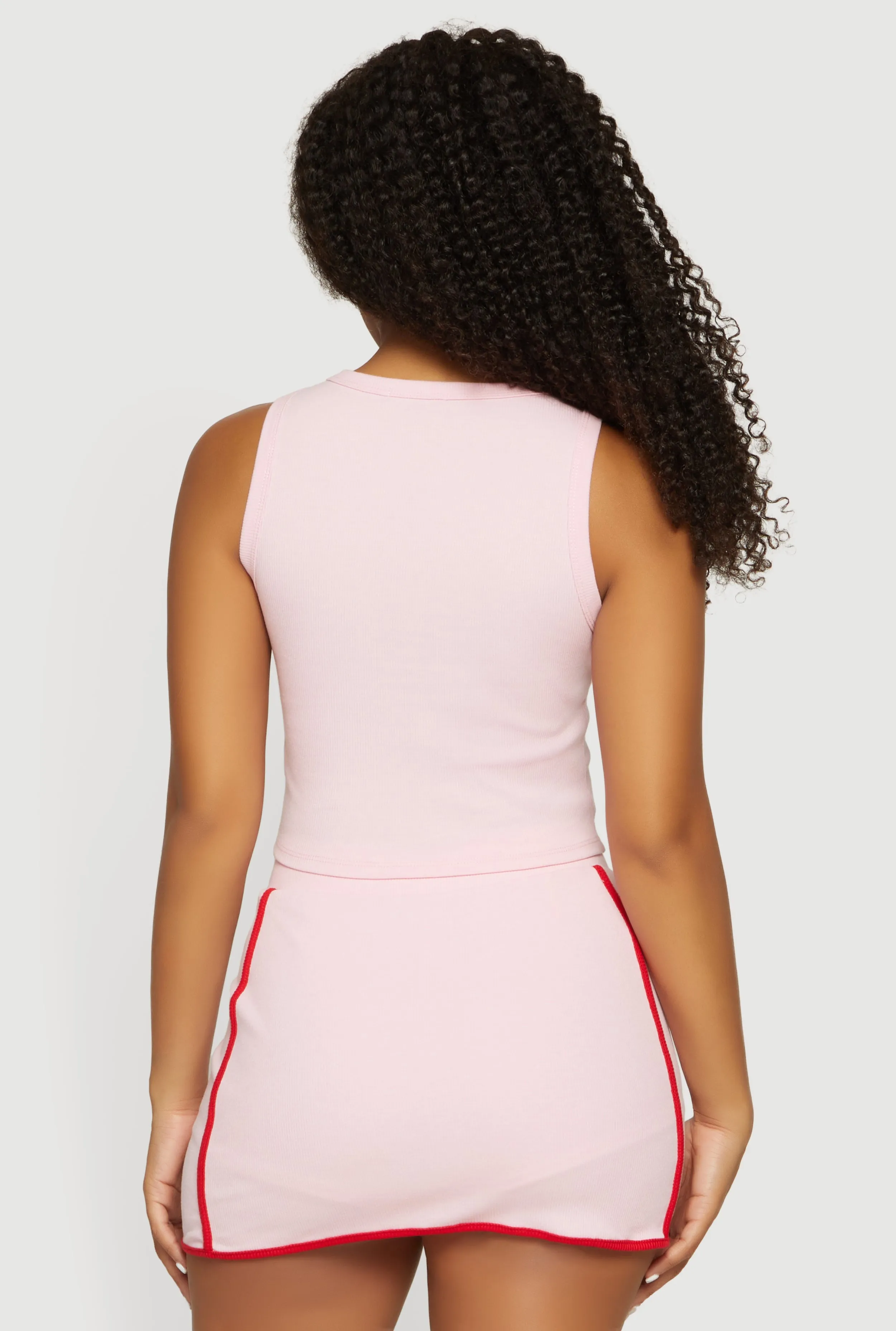 Contrast Trim Elastic Waist Mini Skort sold by Rainbow product image thumbnail 5