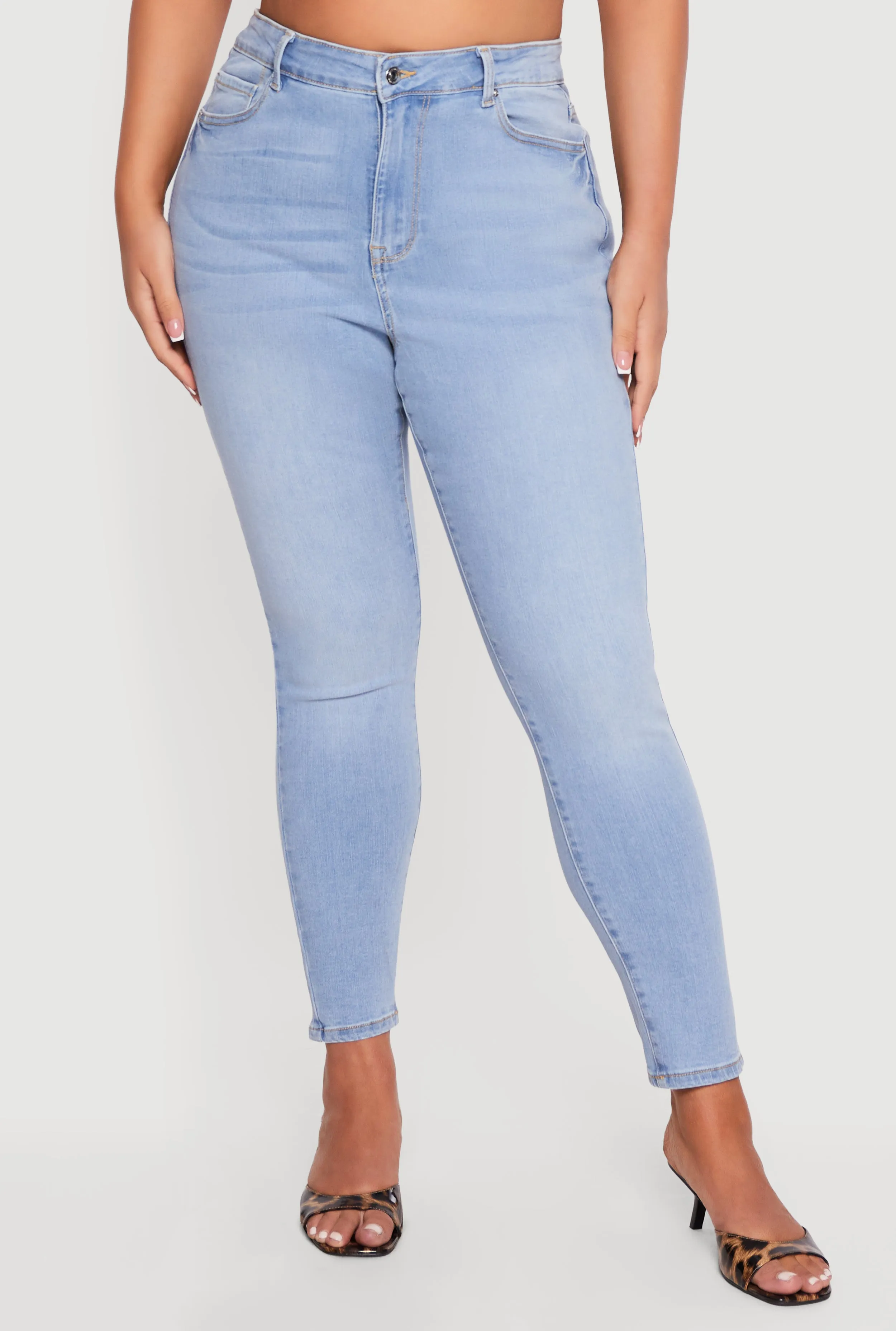 Plus Size WAX High Waisted Skinny Jeans sold by Rainbow product image thumbnail 3
